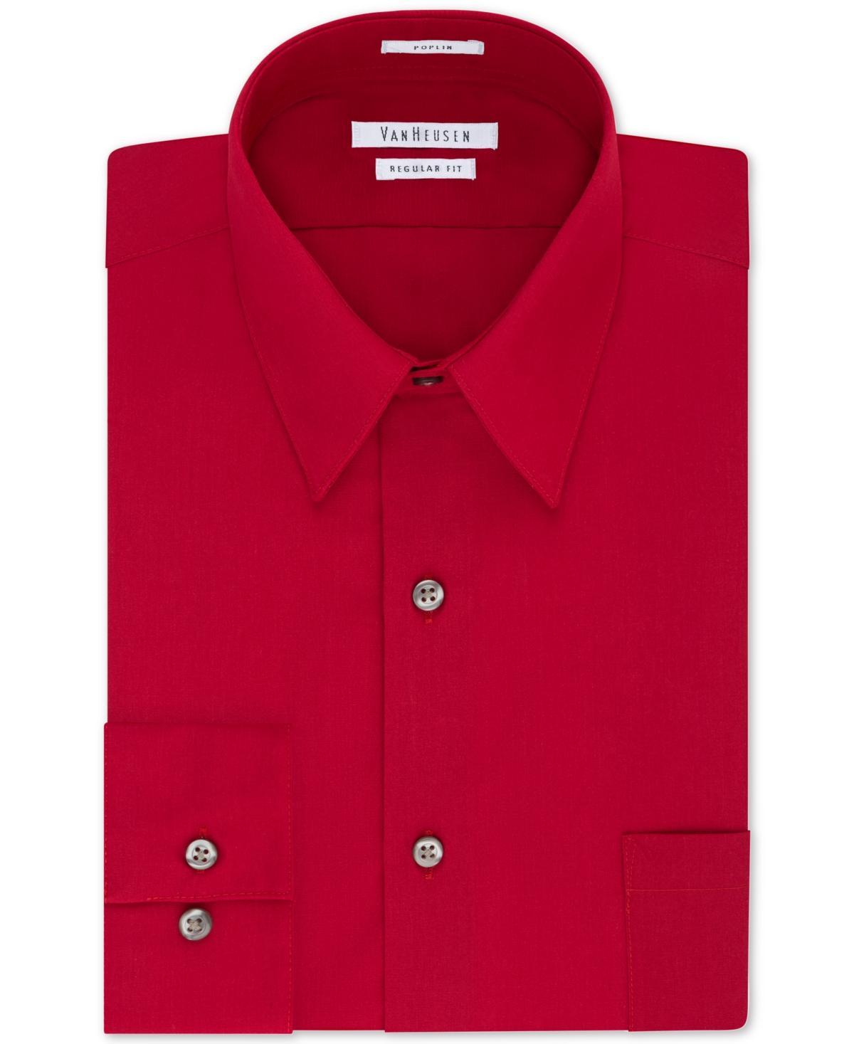 Calvin Klein Steel Mens Classic-Fit Non-Iron Performance Herringbone Dress Shirt Product Image
