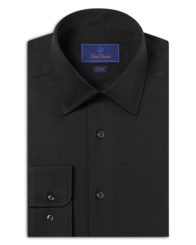 David Donahue Trim Fit Super Fine Twill Dress Shirt Product Image
