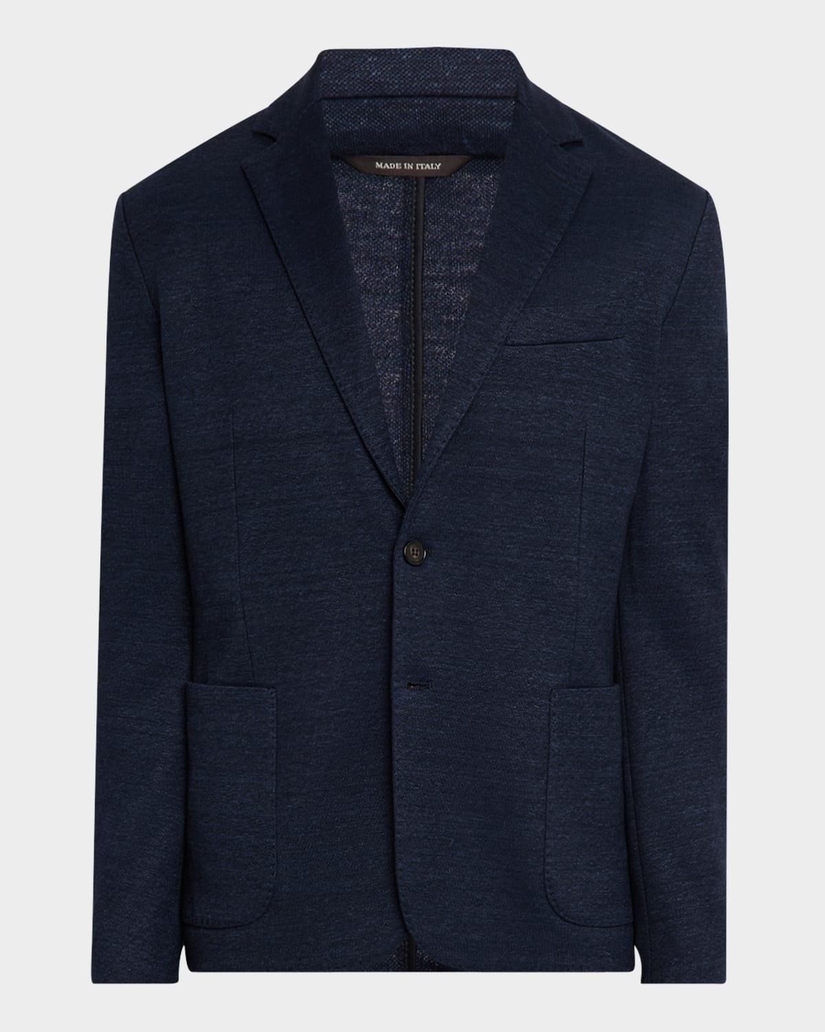 Mens Linen and Wool Pique Single-Breasted Sport Coat Product Image