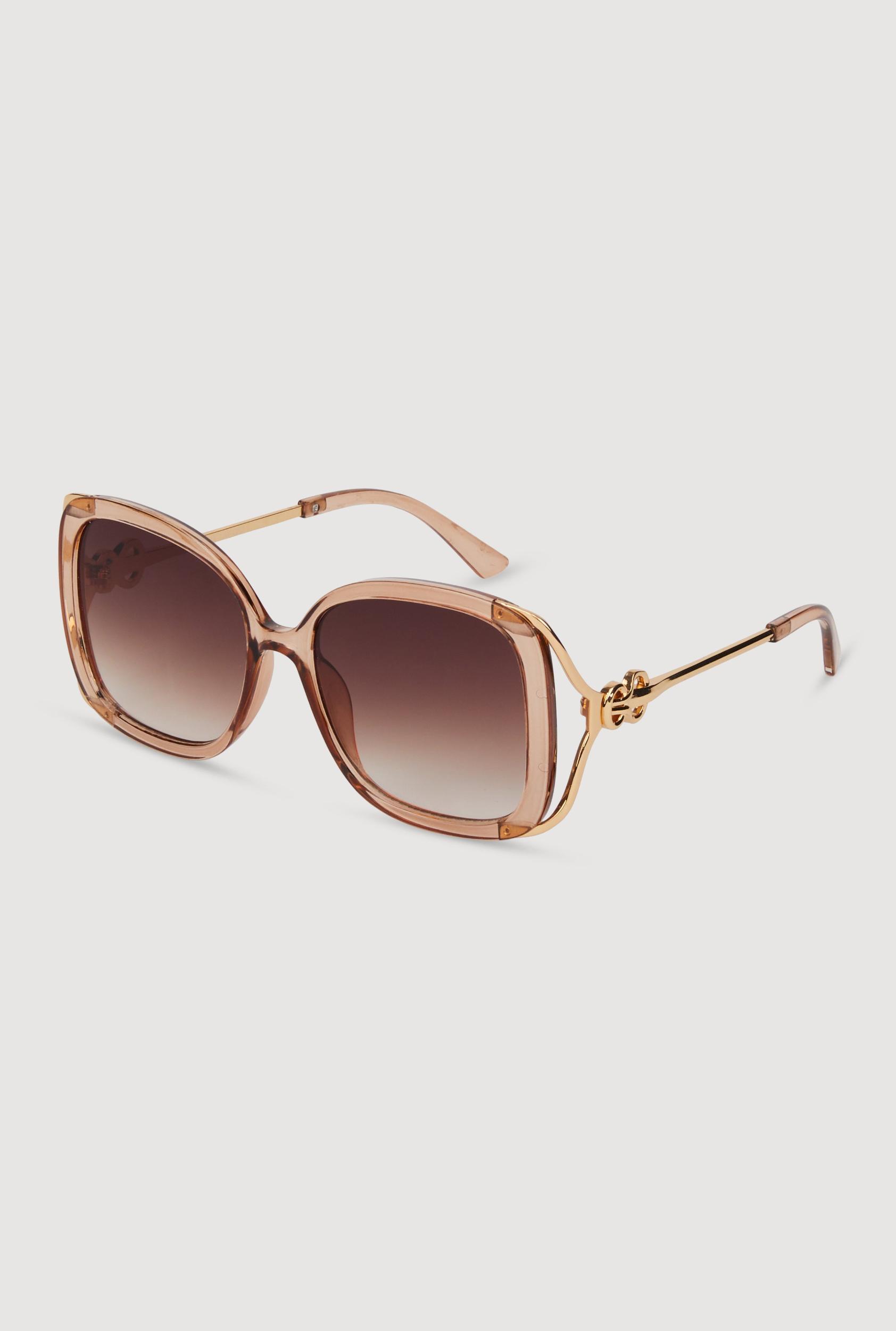 Metallic Detail Gradient Lens Sunglasses Female Product Image