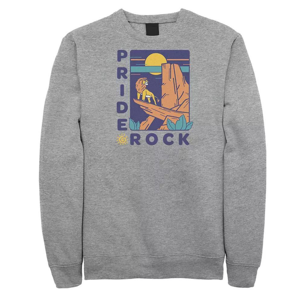 Disney's The Lion King Simba Men's Pride Rock Simple Text Sweatshirt, Size: Small, Athletic Grey Product Image