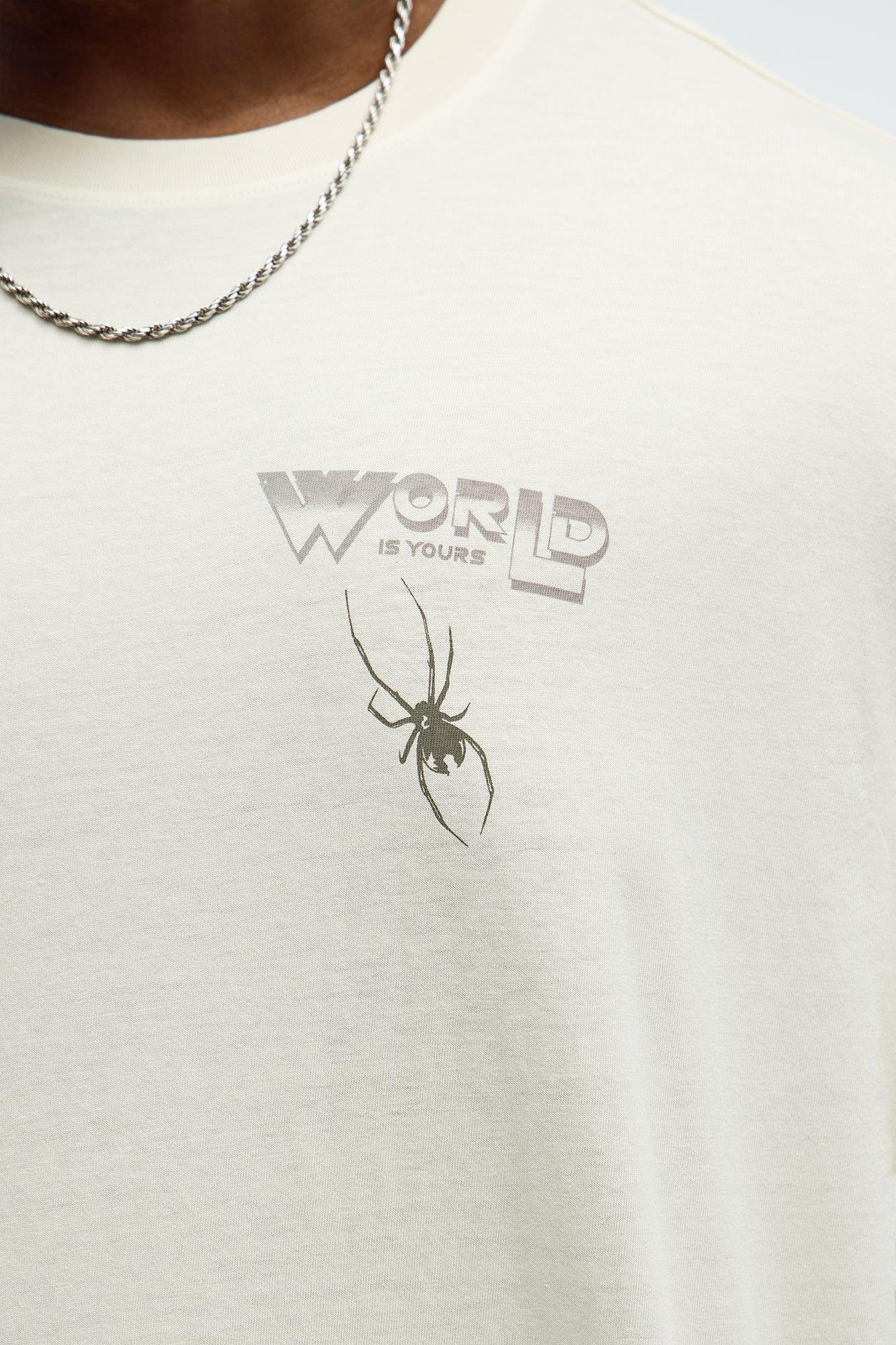 World Is Yours Oversized Short Sleeve Tee - Cream Product Image