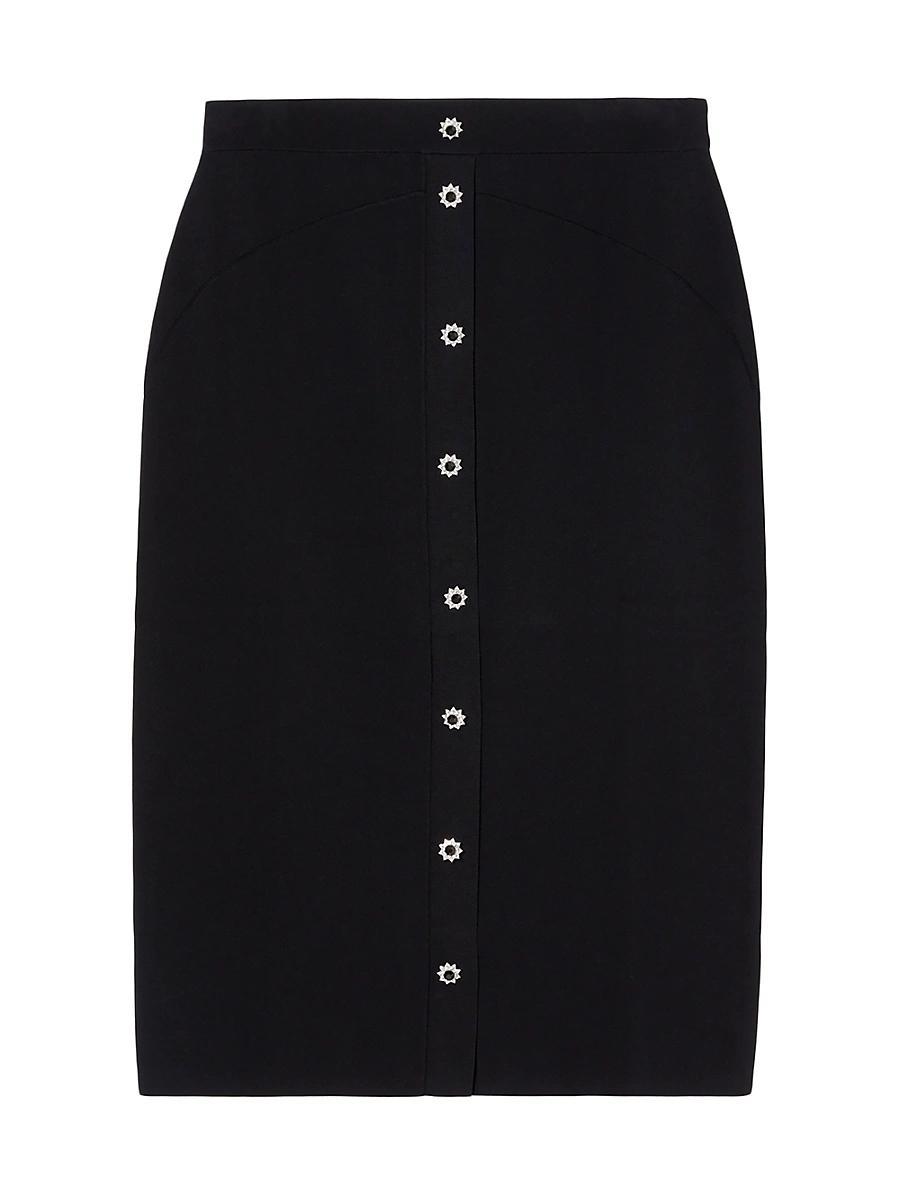 Pencil skirt in lustrous fabric Product Image