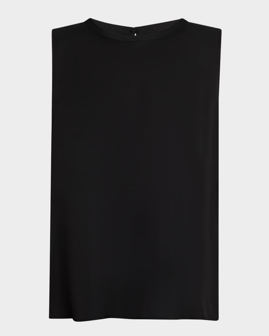 Aura Sleeveless Silk-Blend Blouse Product Image