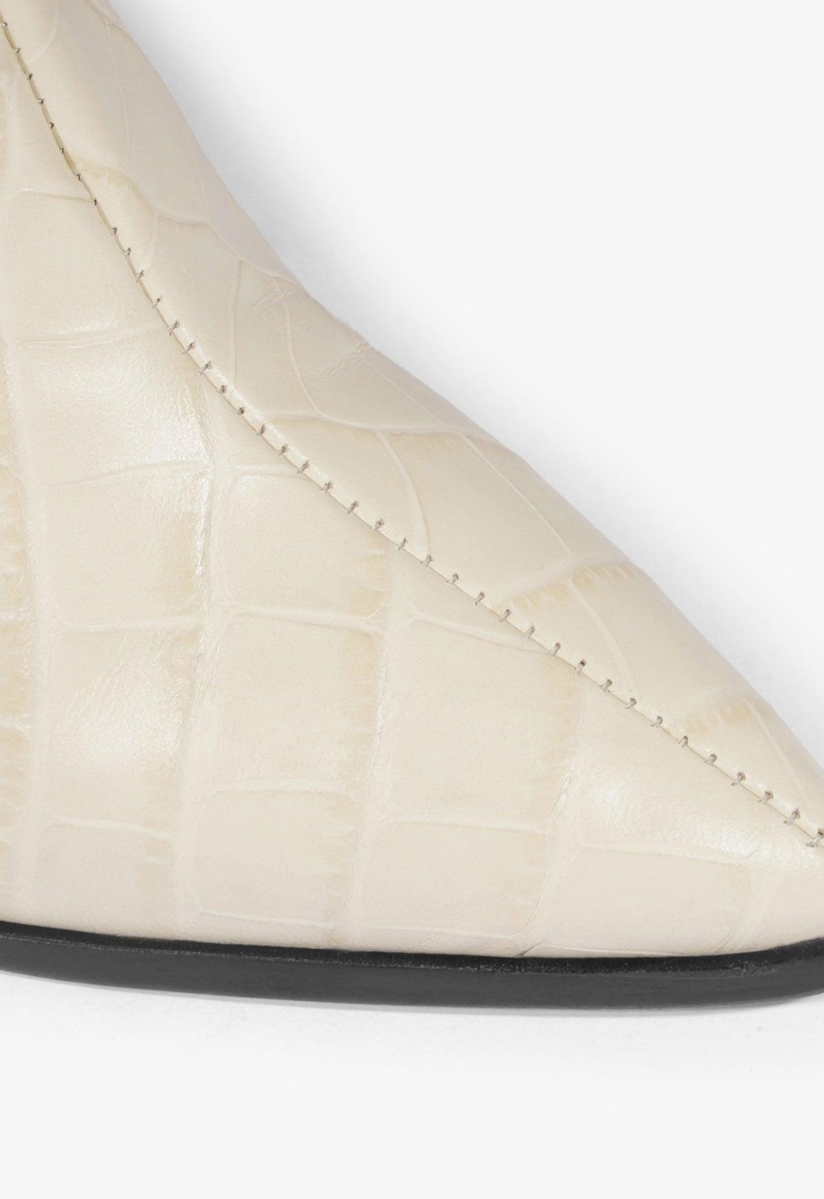 Maryana Block Crocodile-Embossed Leather Boot Product Image
