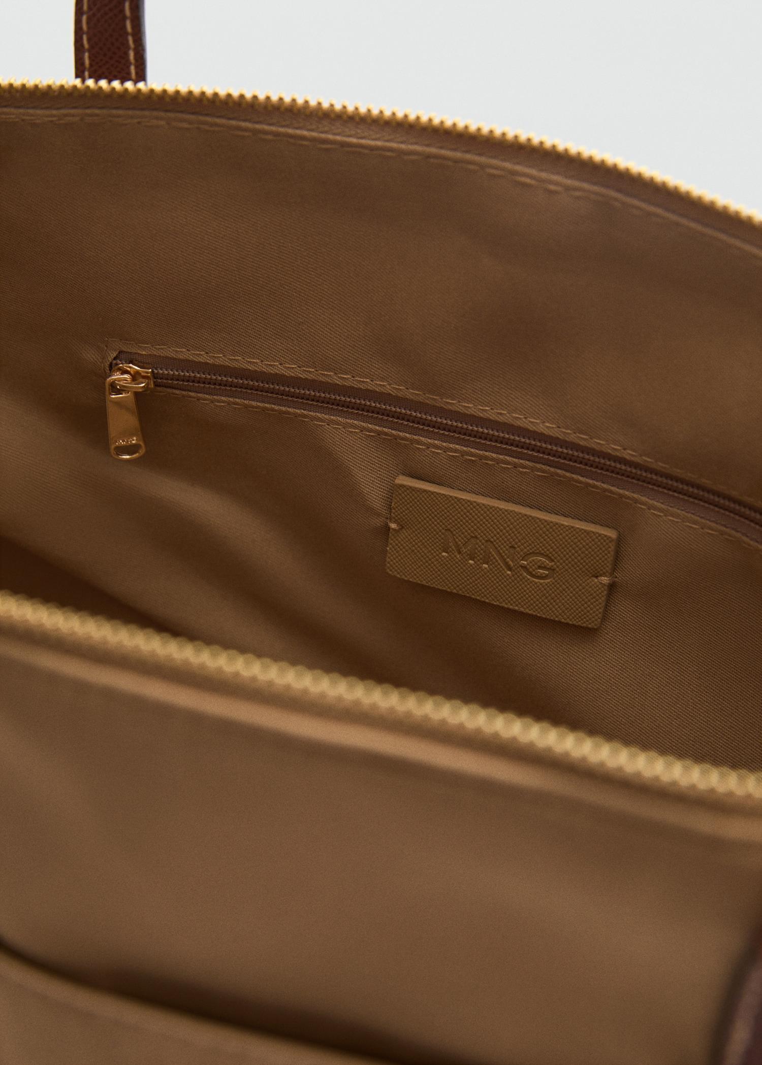 Shopper bag with double handle - Women | MANGO USA Product Image