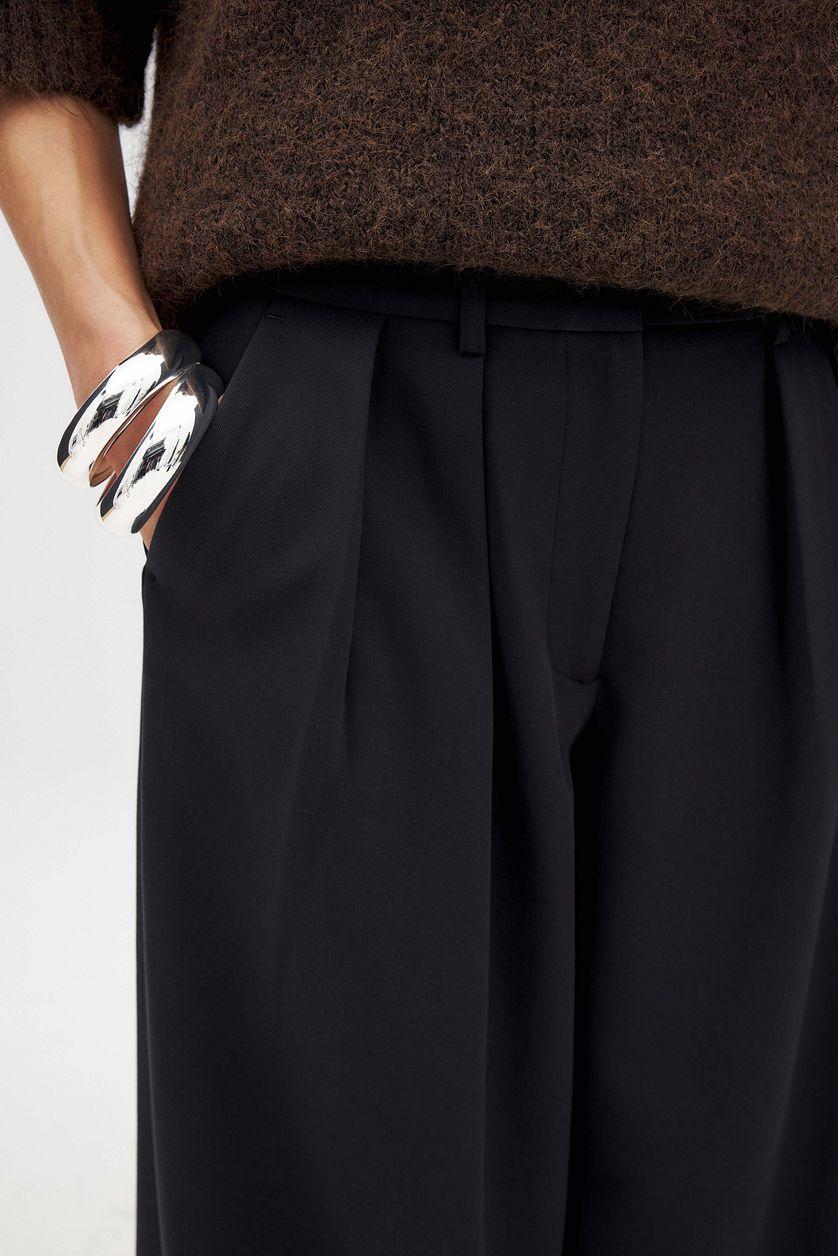 Wide High Waist Suit Pants Product Image