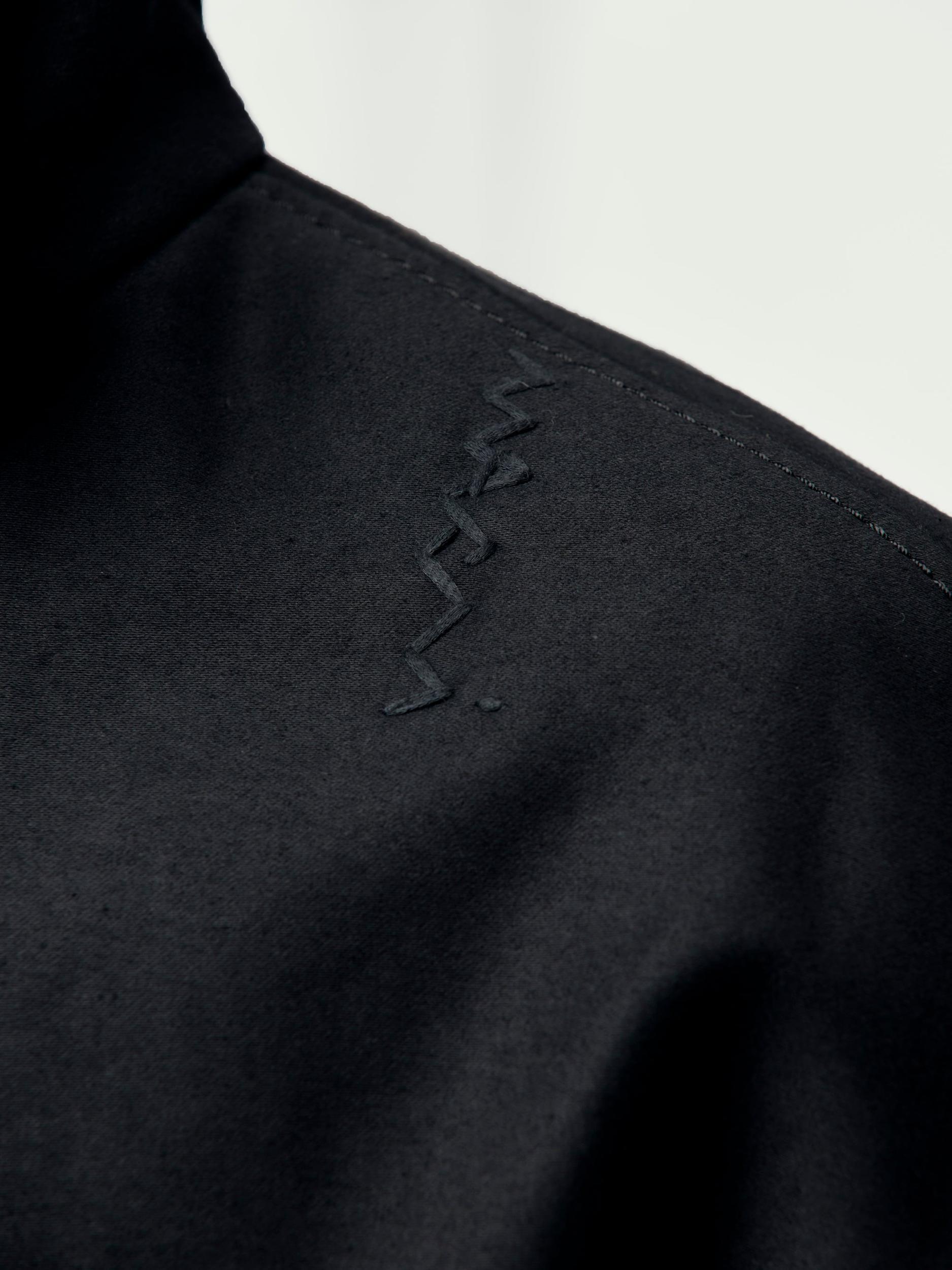 Cropped Cocoon Jacket (Black) Product Image