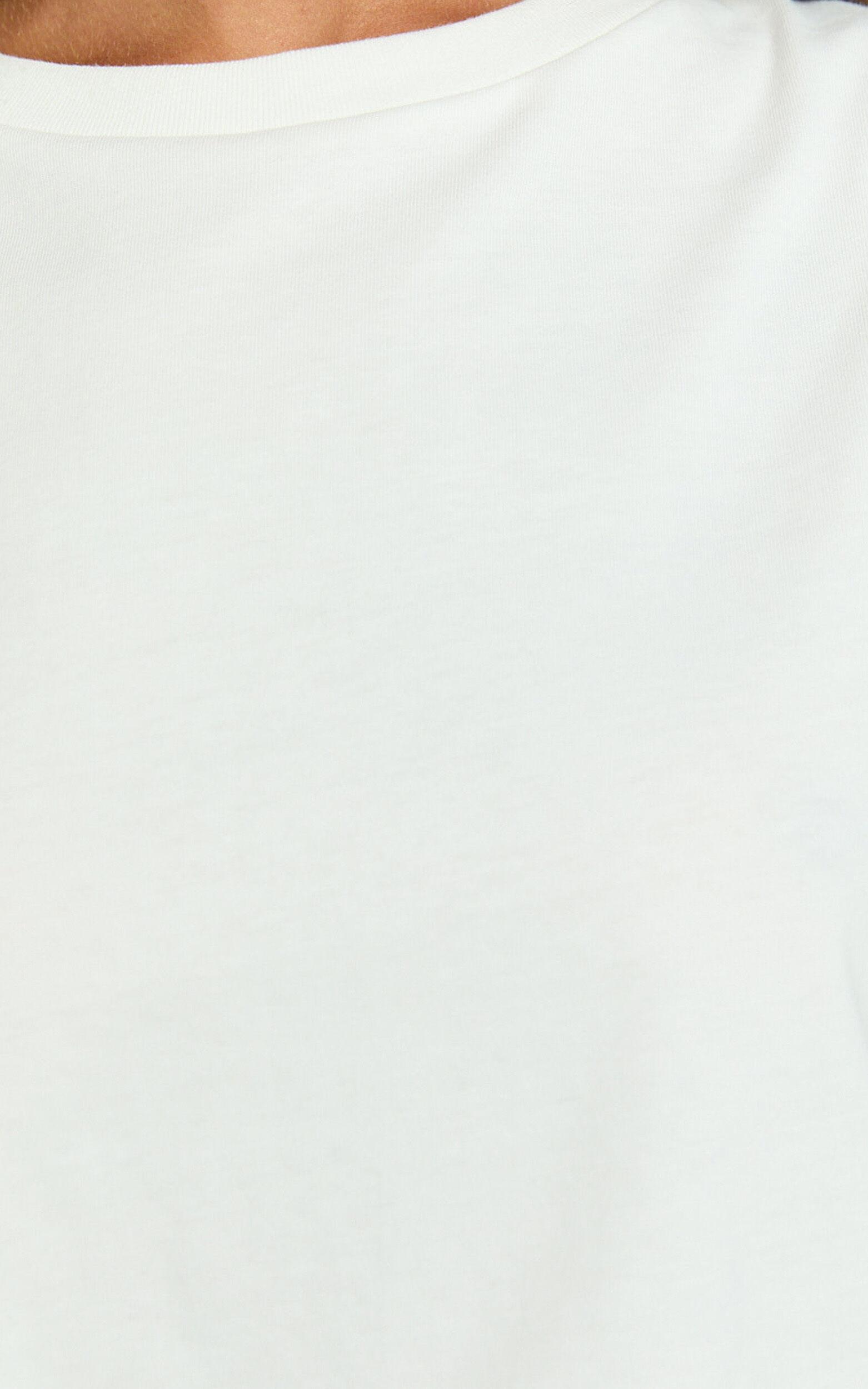 Gia Tee - High Neck Tshirt in White Product Image