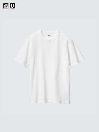 Mens Crew Neck T-Shirt White 2XL UNIQLO US Product Image