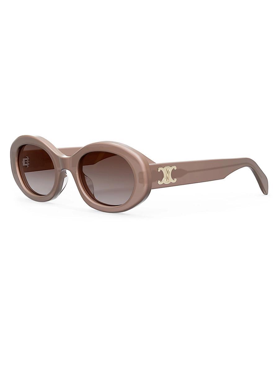 Triomphe Logo Oval Acetate Sunglasses Product Image