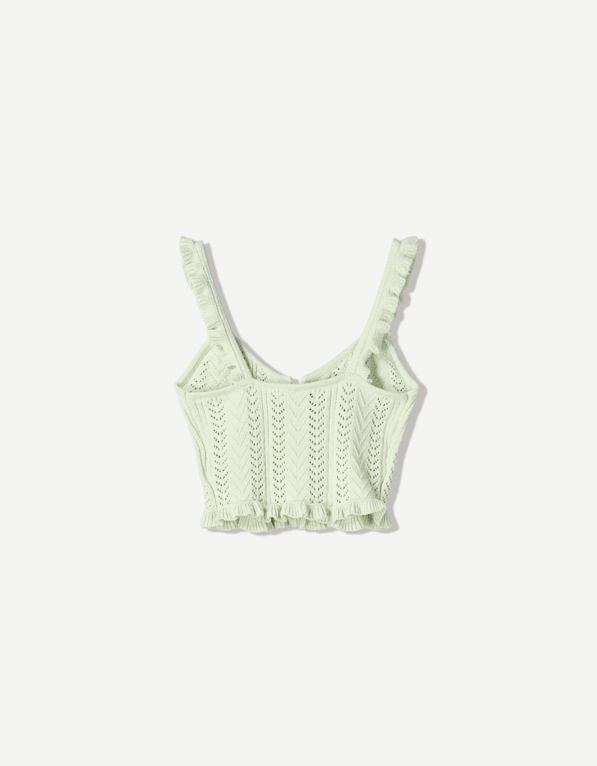 Ruffled top with ties Product Image