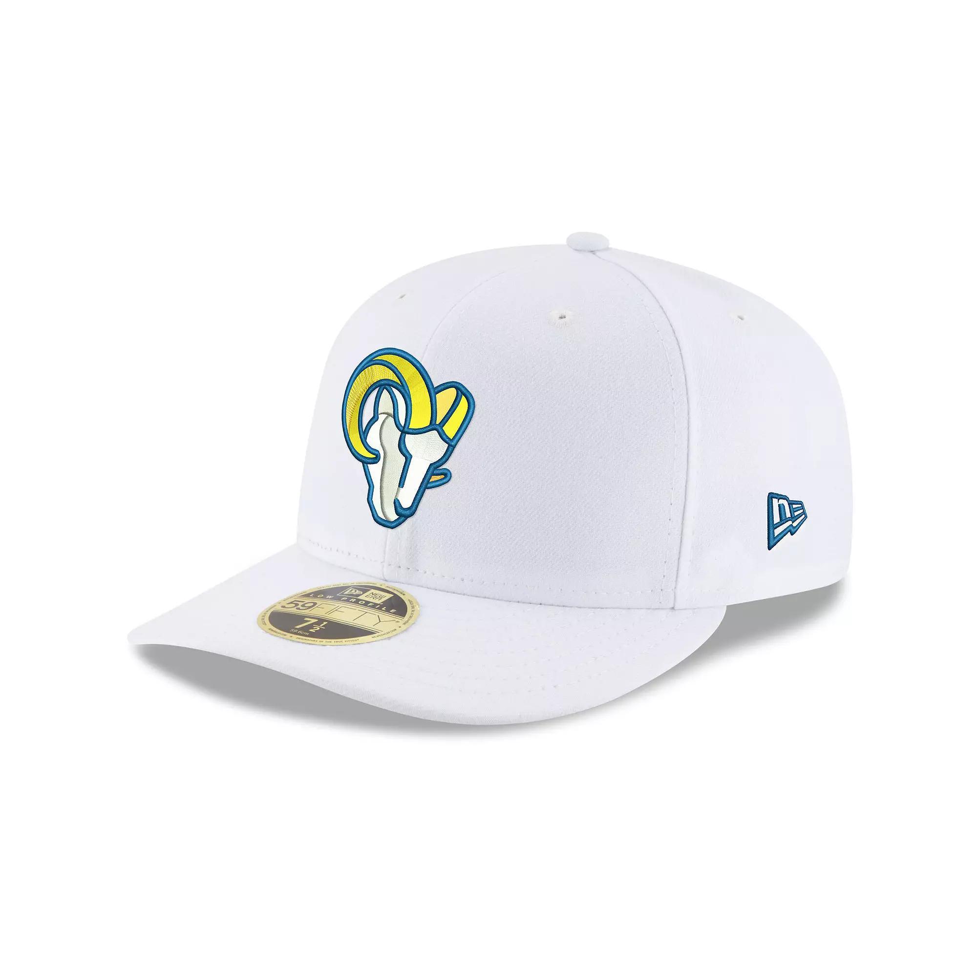 Men's New Era White Los Angeles Rams Alternate Logo Omaha Low Profile 59FIFTY Fitted Hat, Size: 8 Product Image