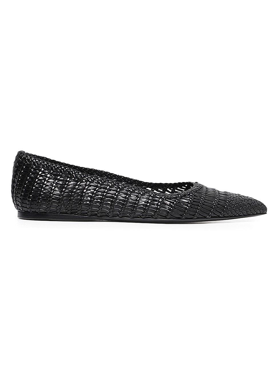 Womens Perro Woven Leather Flats Product Image