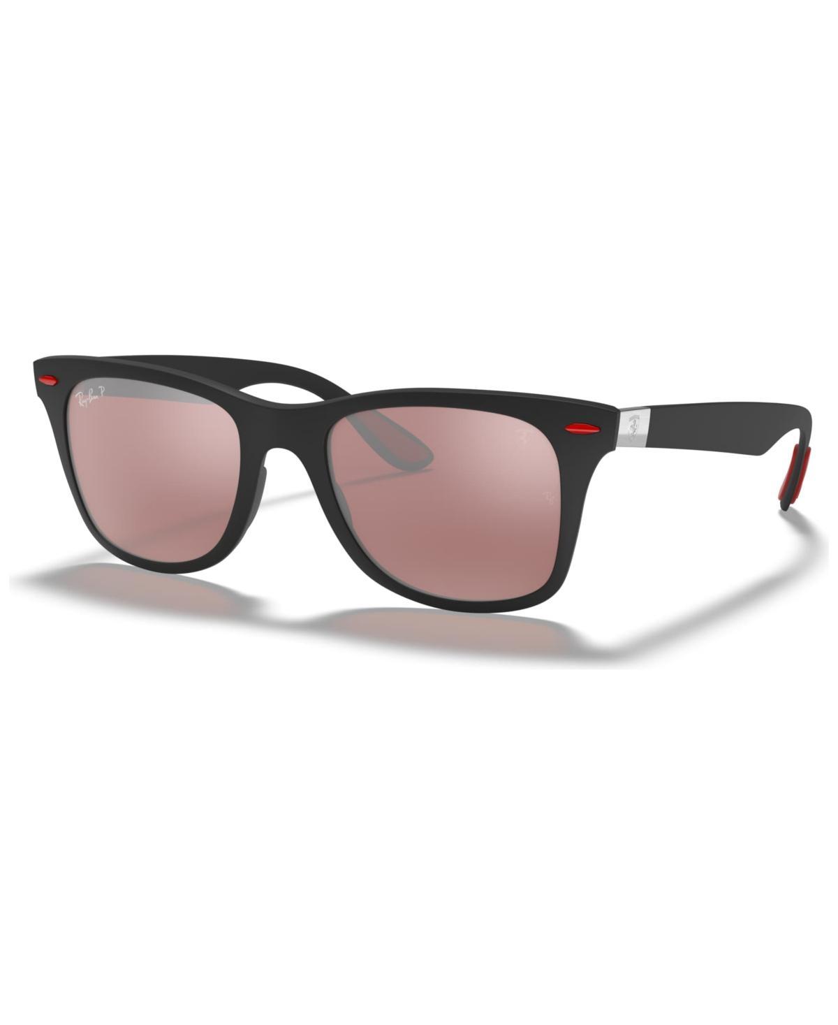 Ray-Ban Rb4195m Scuderia Ferrari Collection Sunglasses Frame Violet Lenses Polarized Product Image