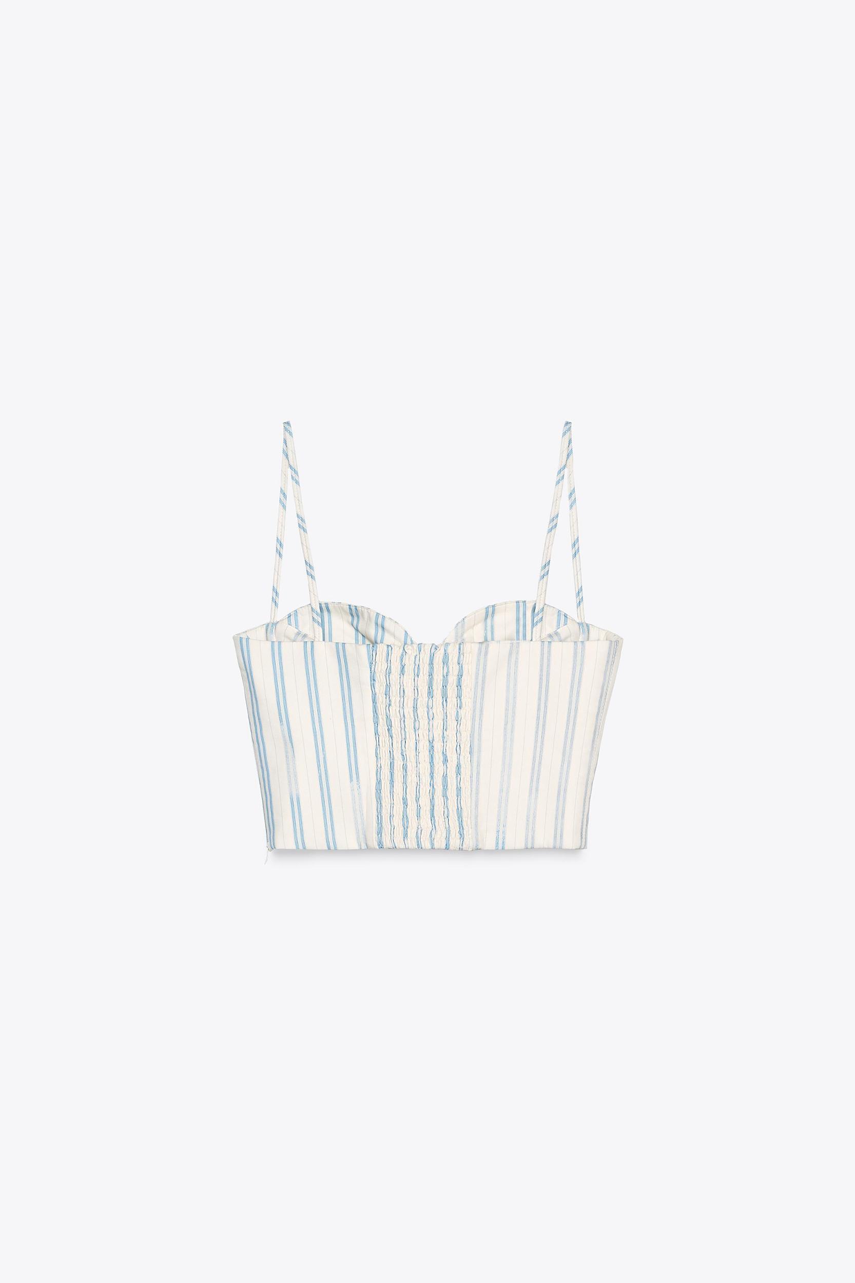ZW COLLECTION STRIPED CORSET TOP Product Image