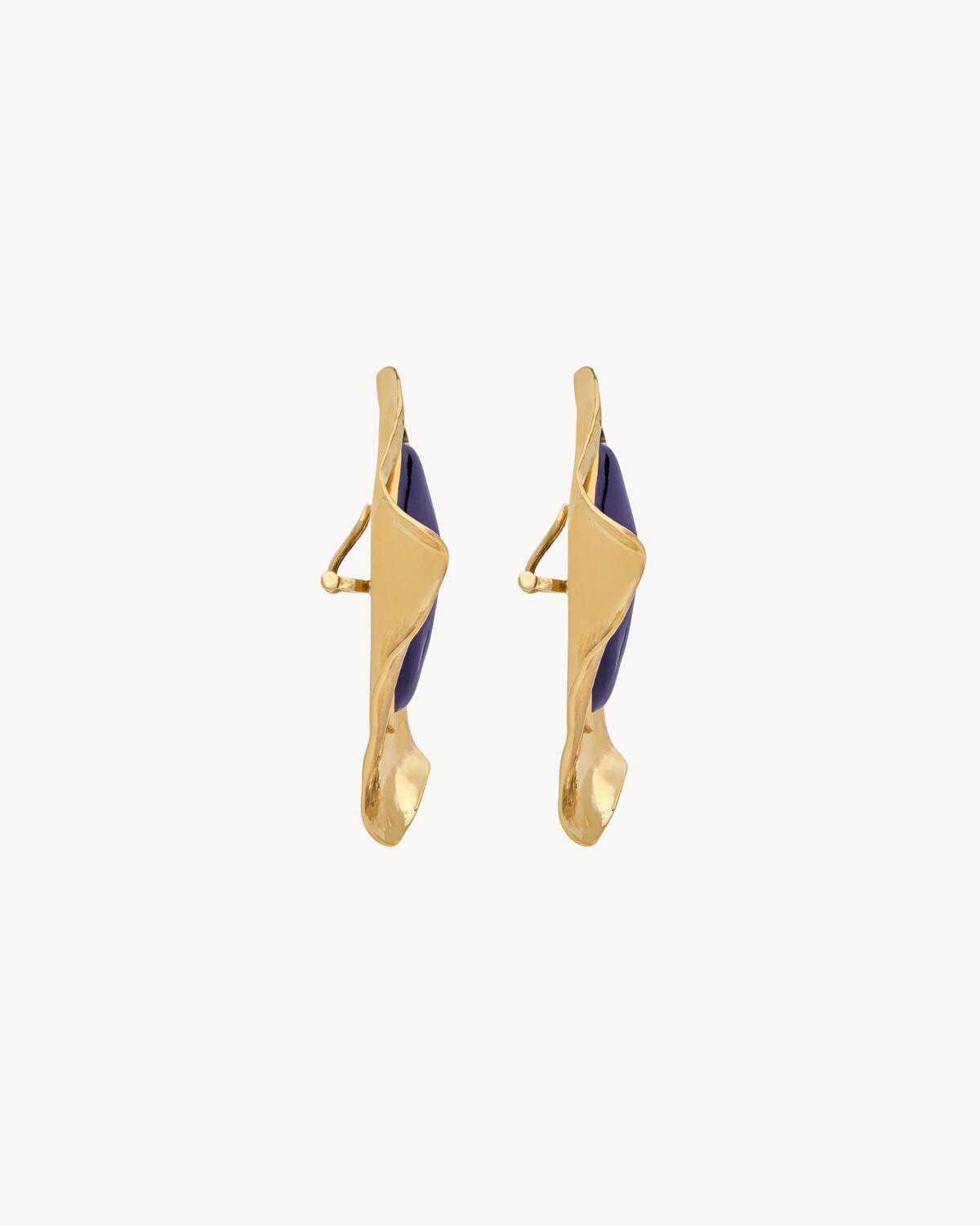 cabochon earrings in resin and metal Product Image