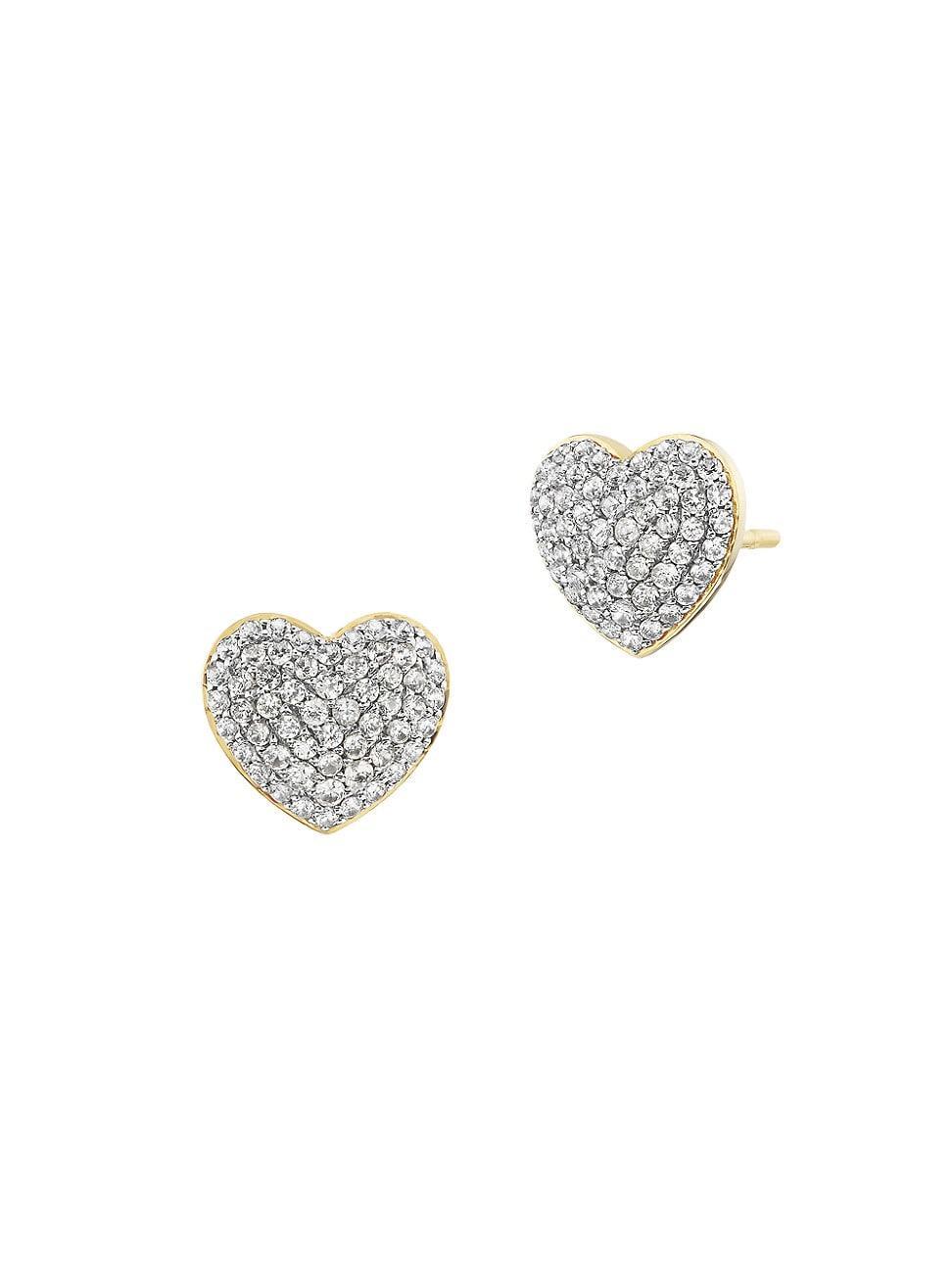 Womens Ombre 18K Yellow Gold & .6 TCW Diamond Stud Earrings Product Image