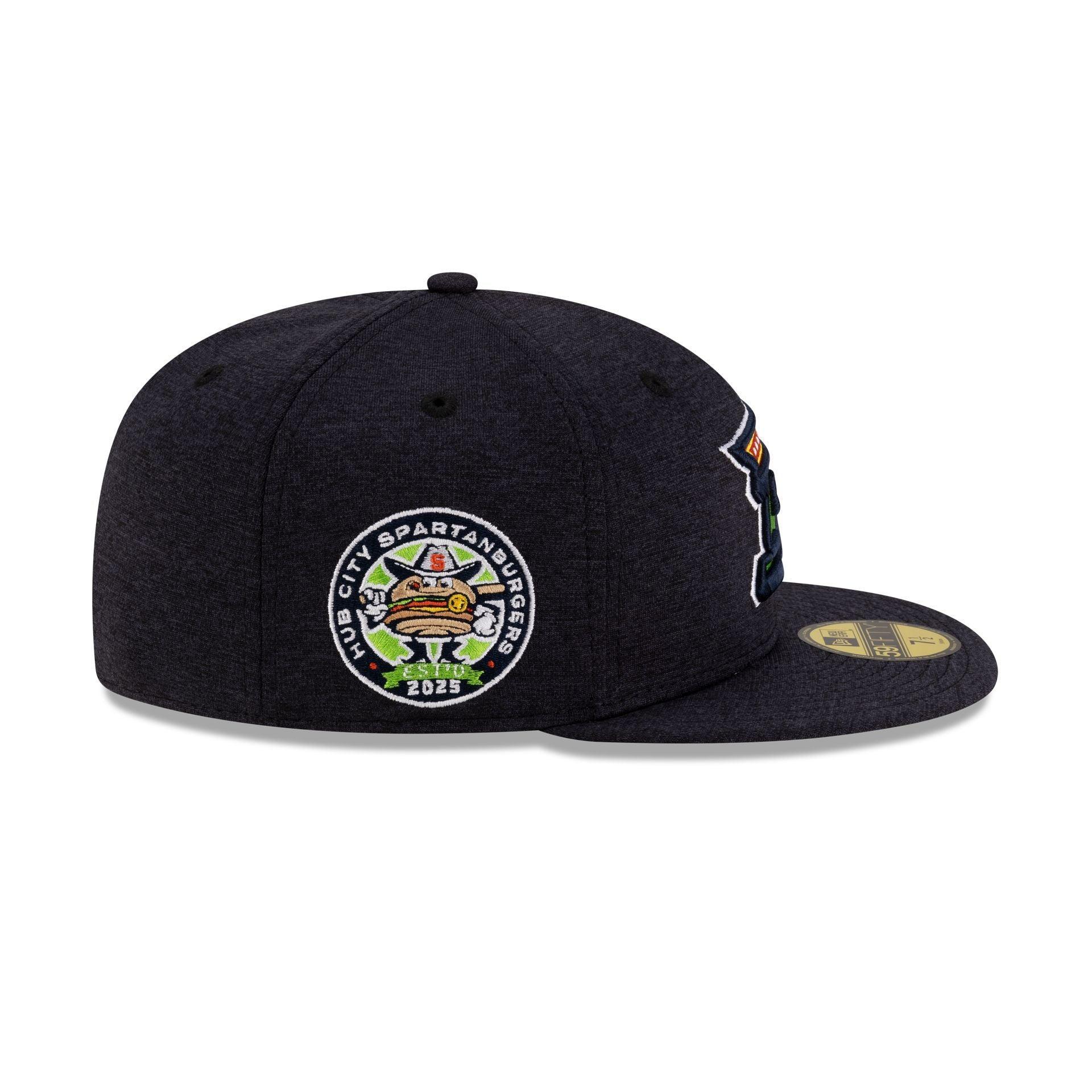 Hub City Spartanburgers Shadow Tech Navy 59FIFTY Fitted Hat Male Product Image