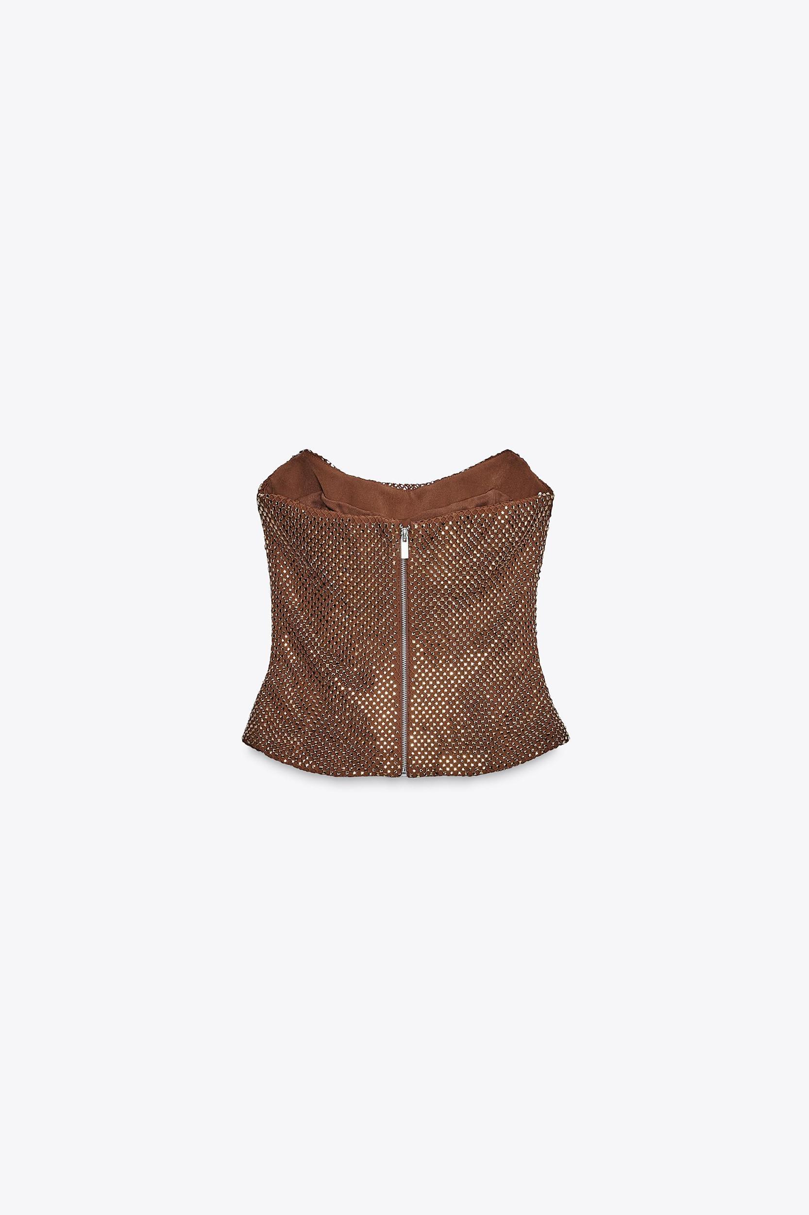 RHINESTONE DRAPED TOP Product Image