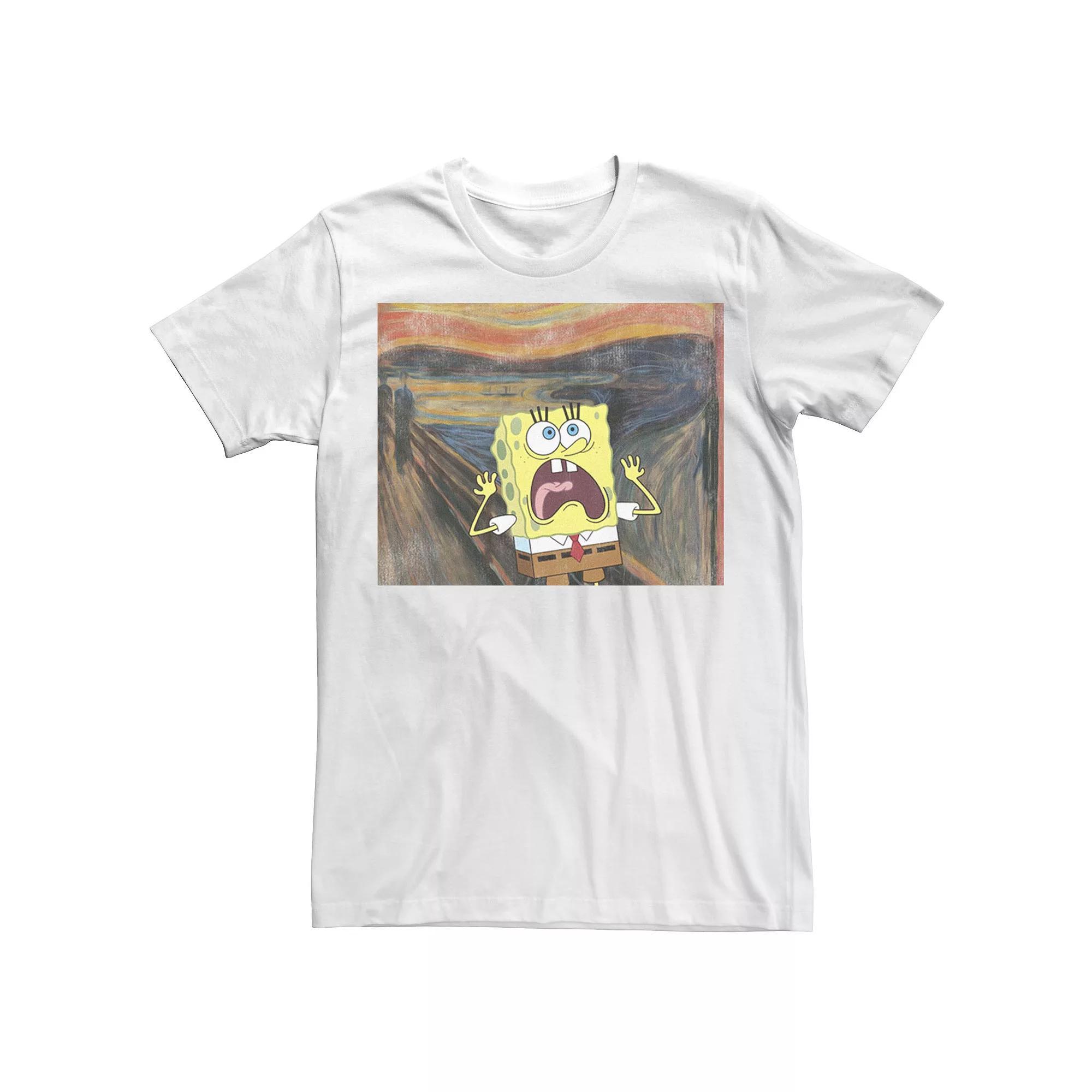 Big & Tall SpongeBob SquarePants Scream Painting Tee, Mens Product Image