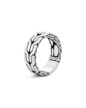 Mens Chain Classic Silver Band Ring Product Image