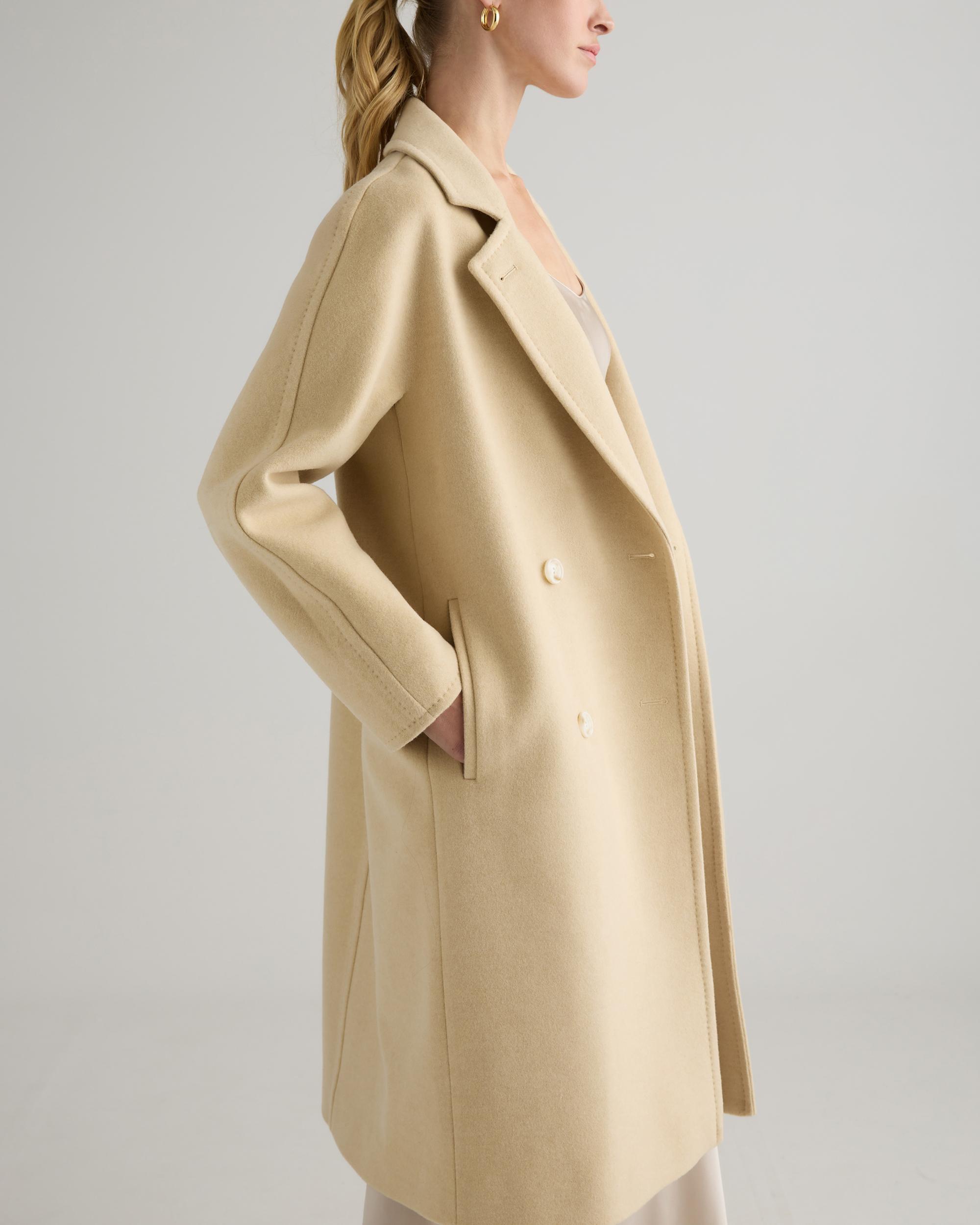 Quince | Women's Italian Wool Double-Breasted Slouch Coat Product Image
