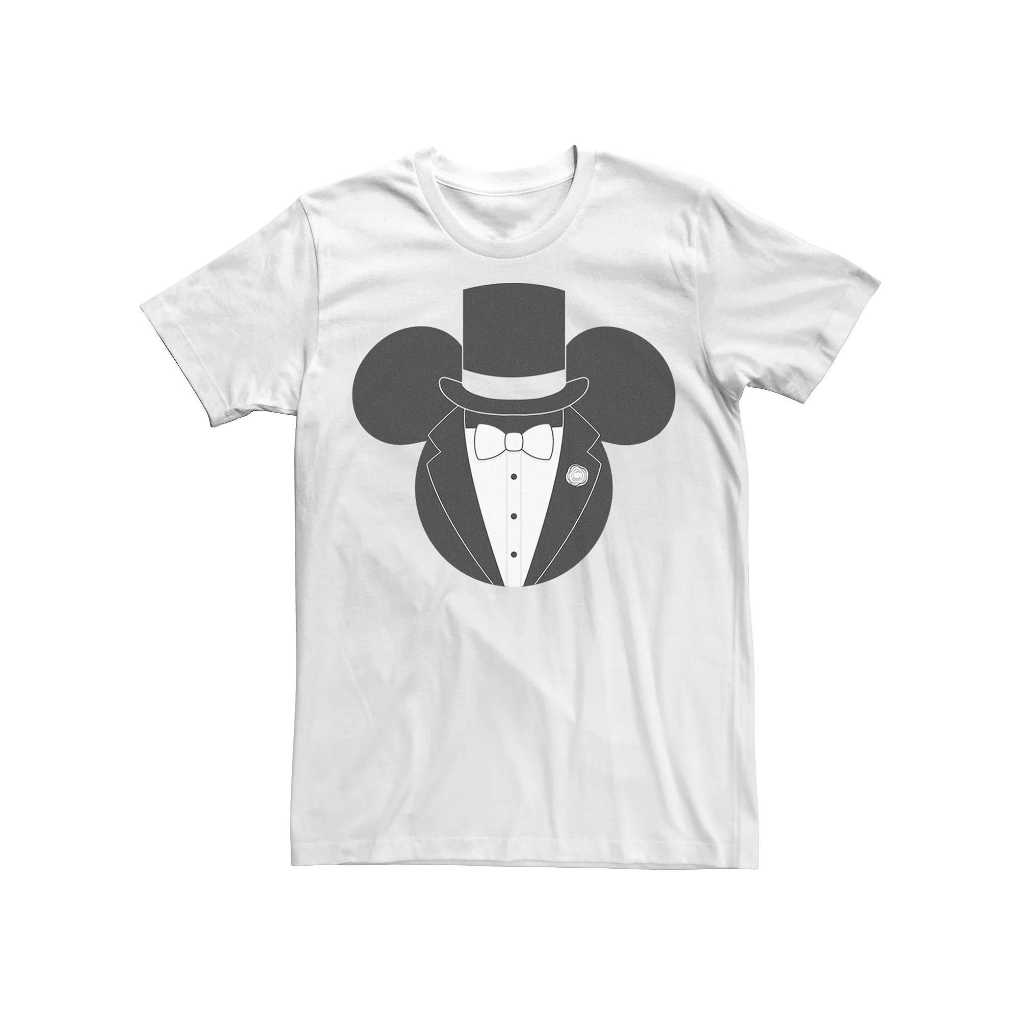 Disney's Mickey Mouse Tuxedo Head Portrait Men's Tee, Size: Medium, White Product Image