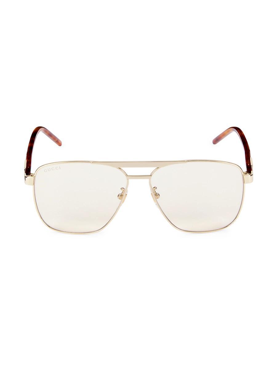 Mens 58MM Sophisticated Combi Aviator Sunglasses Product Image