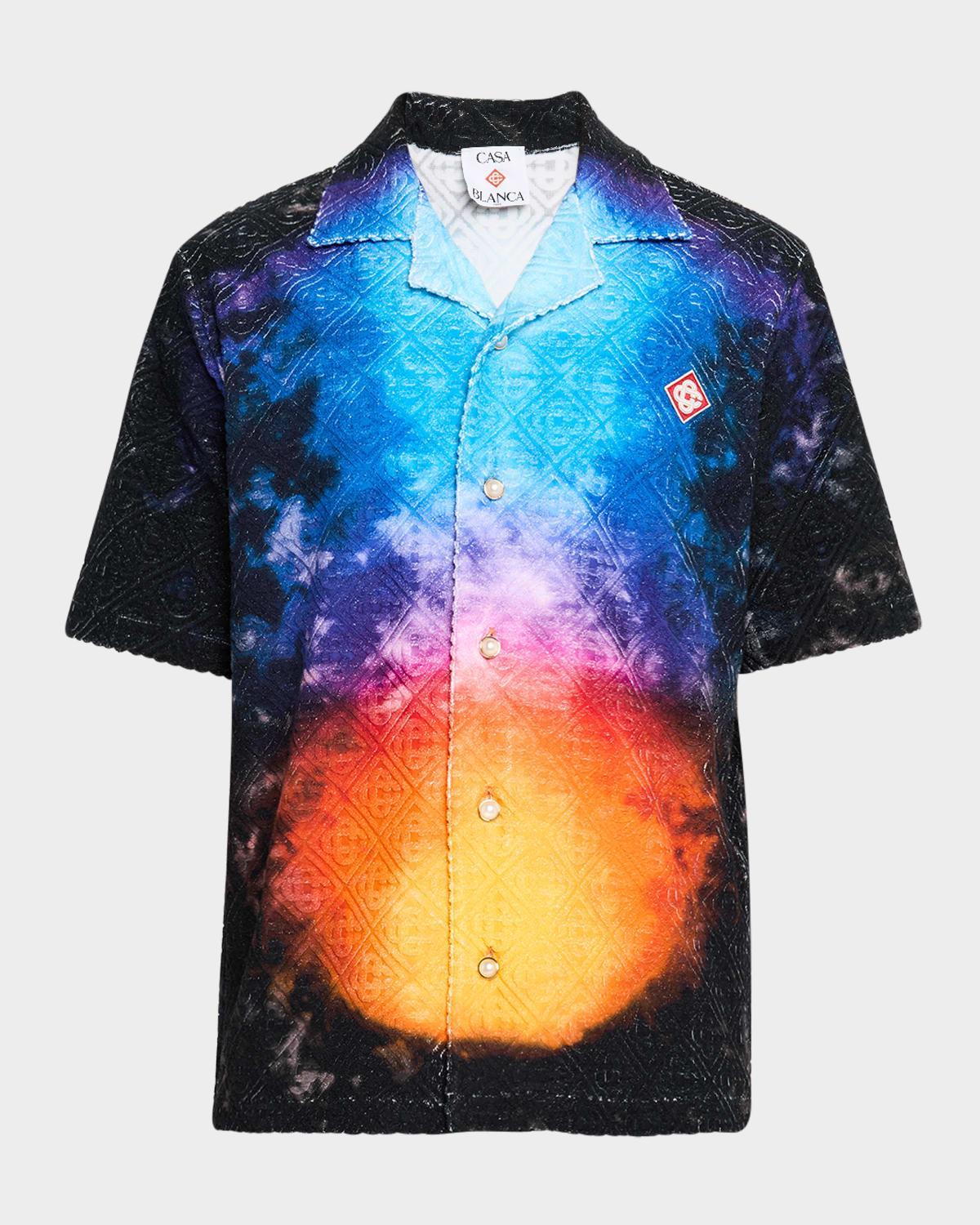 Mens Gradient Monogram Toweling Camp Shirt Product Image