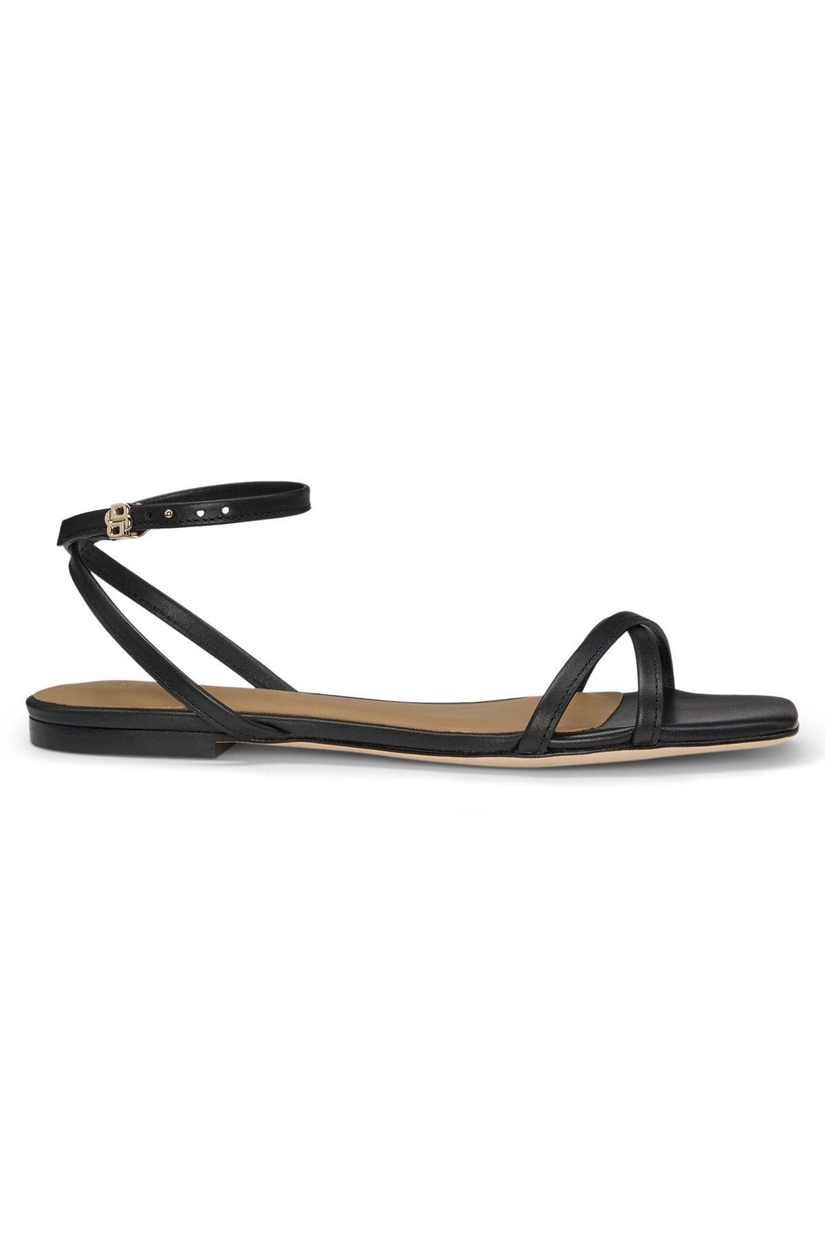 Leather sandals with Double B monogram Product Image