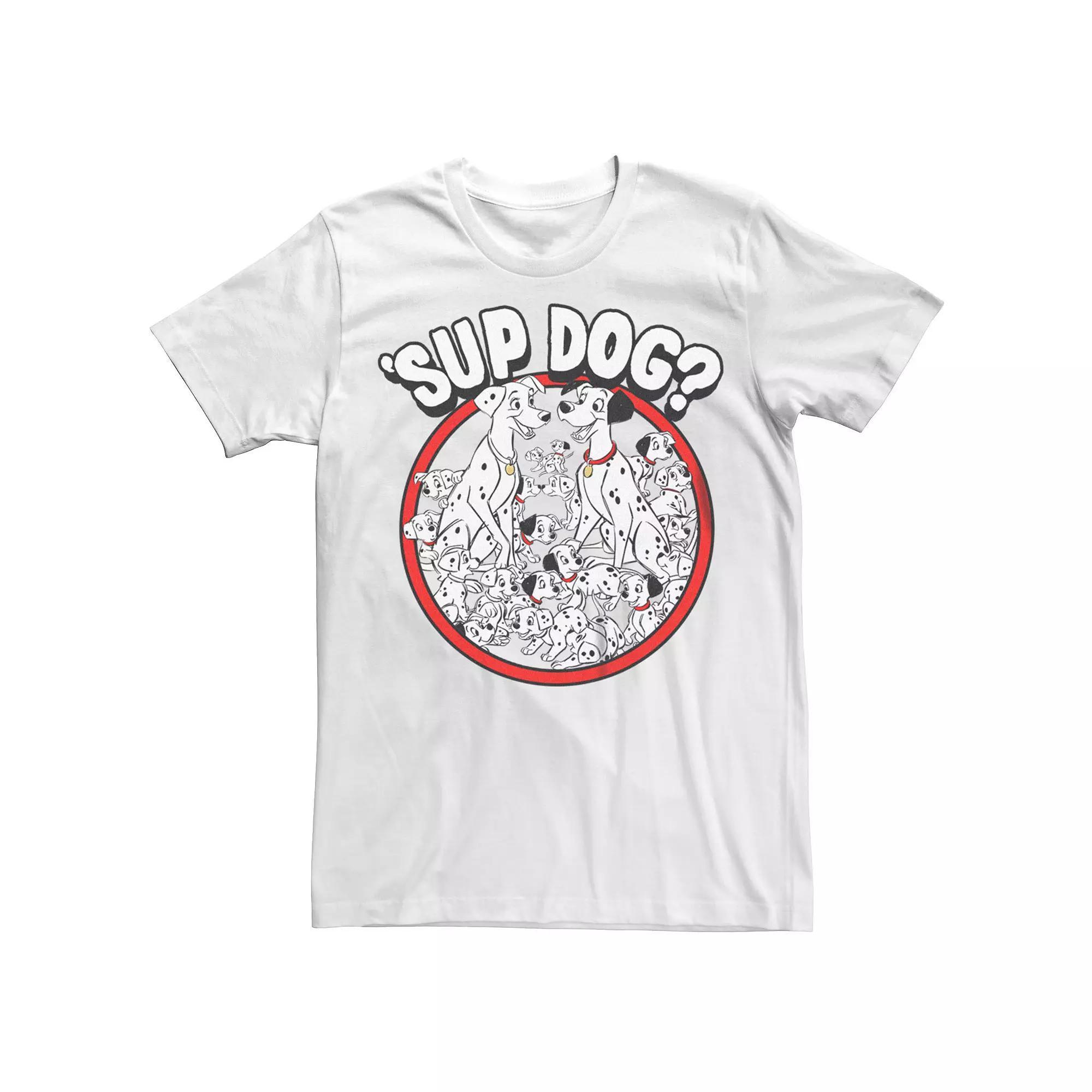 Disney's 101 Dalmatians Men's Happy Dogs Badge Tee, Size: Large, White Product Image