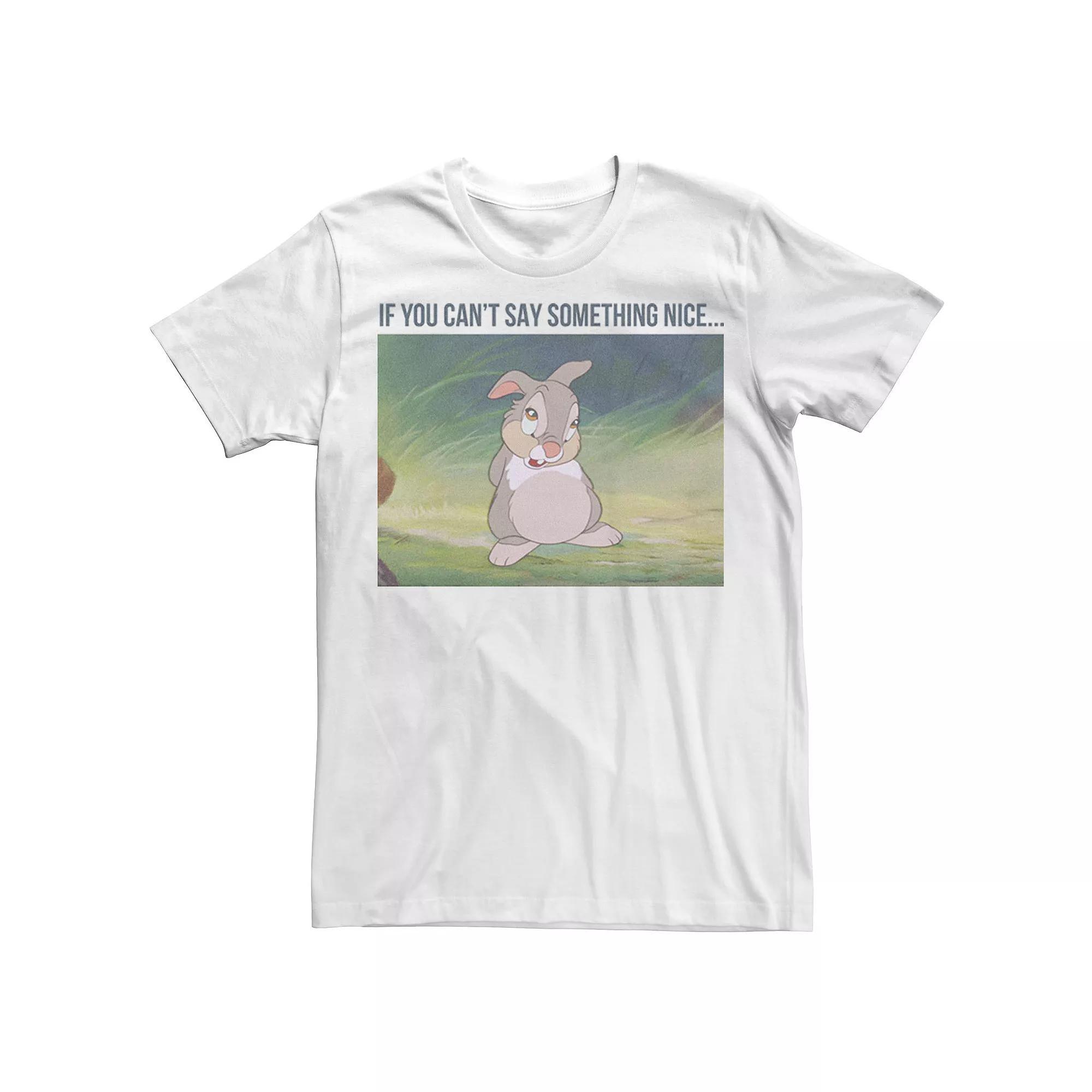 Big & Tall Disney Bambi Thumper "If You Can't Say Something Nice" Tee, Men's, Size: 3XLT, White Product Image