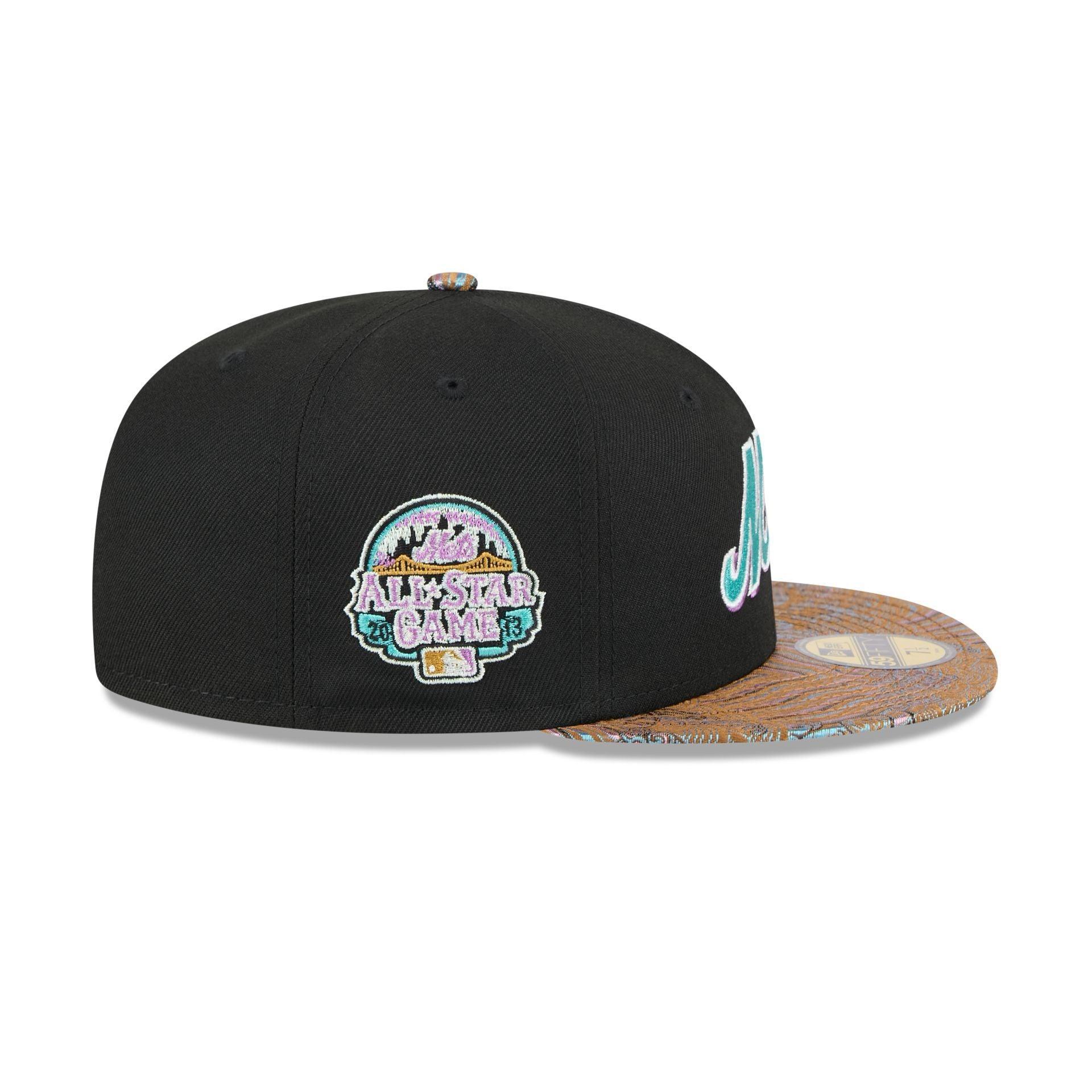 Just Caps Jacquard Visor New York Mets 59FIFTY Fitted Hat Male Product Image