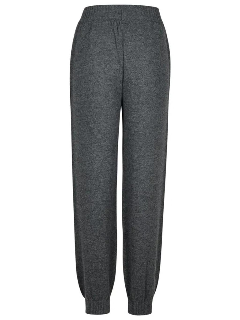 MSGM Grey Cashmere Blend Trousers Product Image