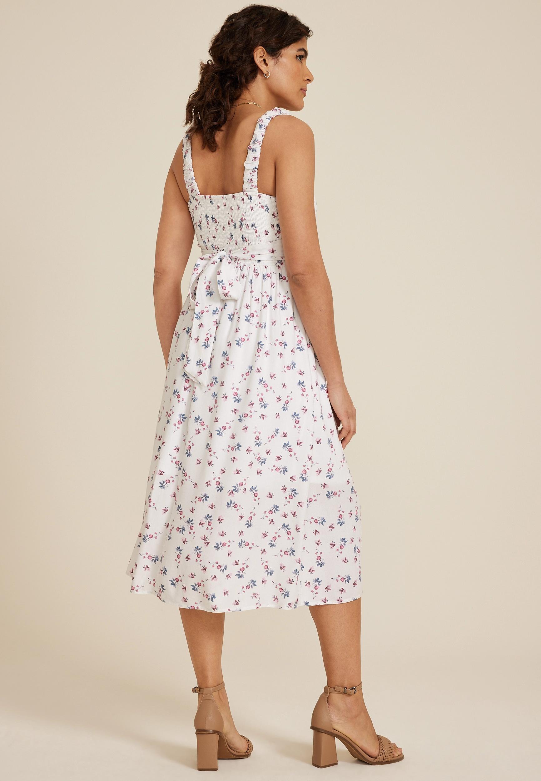 Maurices Womens Bare Floral Midi Dress Size X Small Product Image