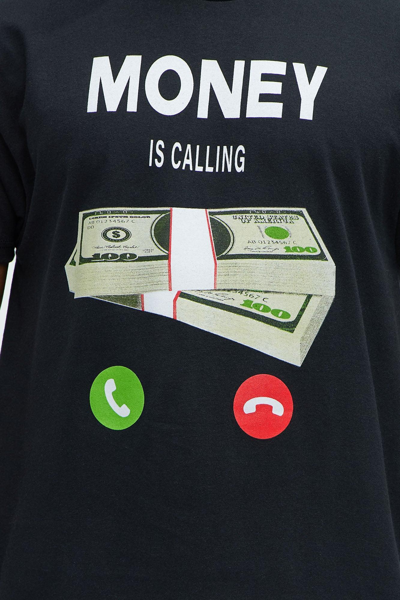 Money Stays Calling Short Sleeve Tee - Black Product Image
