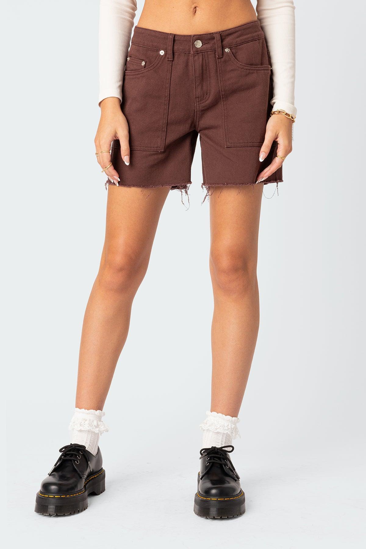 Boyfriend Denim Carpenter Shorts Product Image