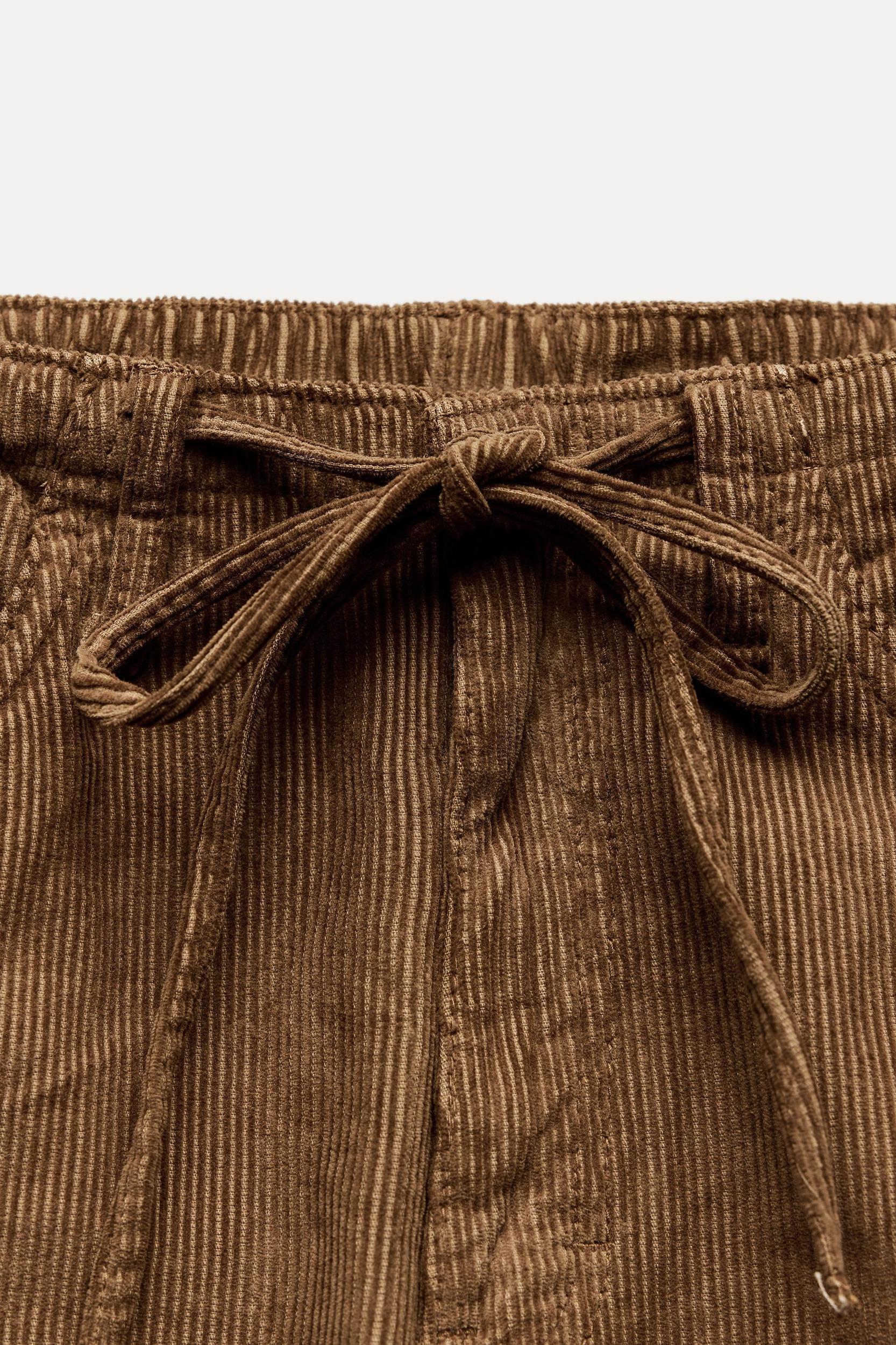 DRAWSTRING CORDUROY PANTS Product Image