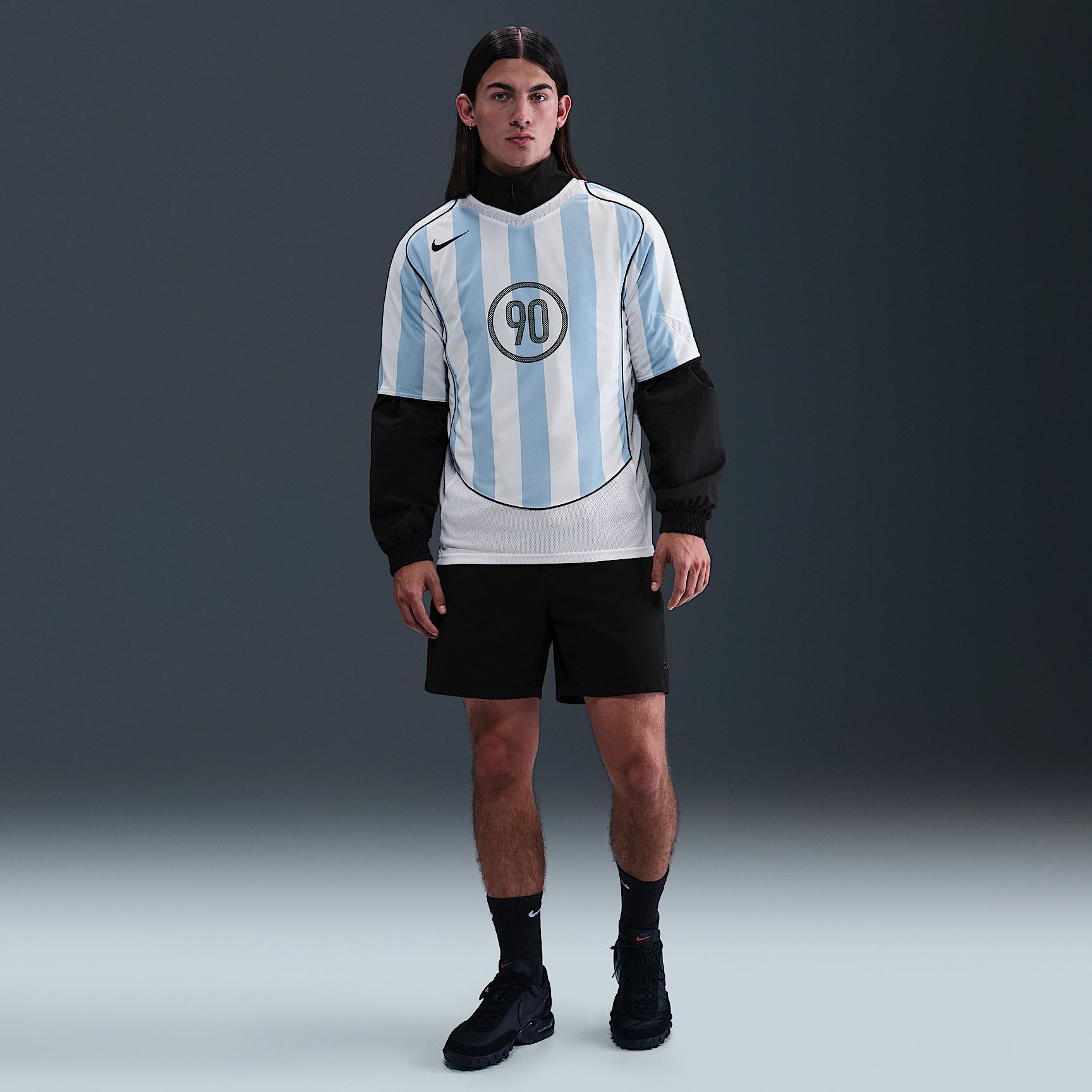 Nike Mens Total 90 Dri-FIT Soccer Jersey in Psychic Blue/White/Black Product Image