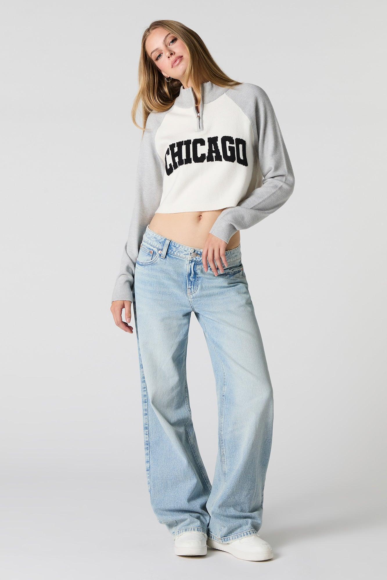 City Raglan Knit Quarter Zip Sweater Female Product Image