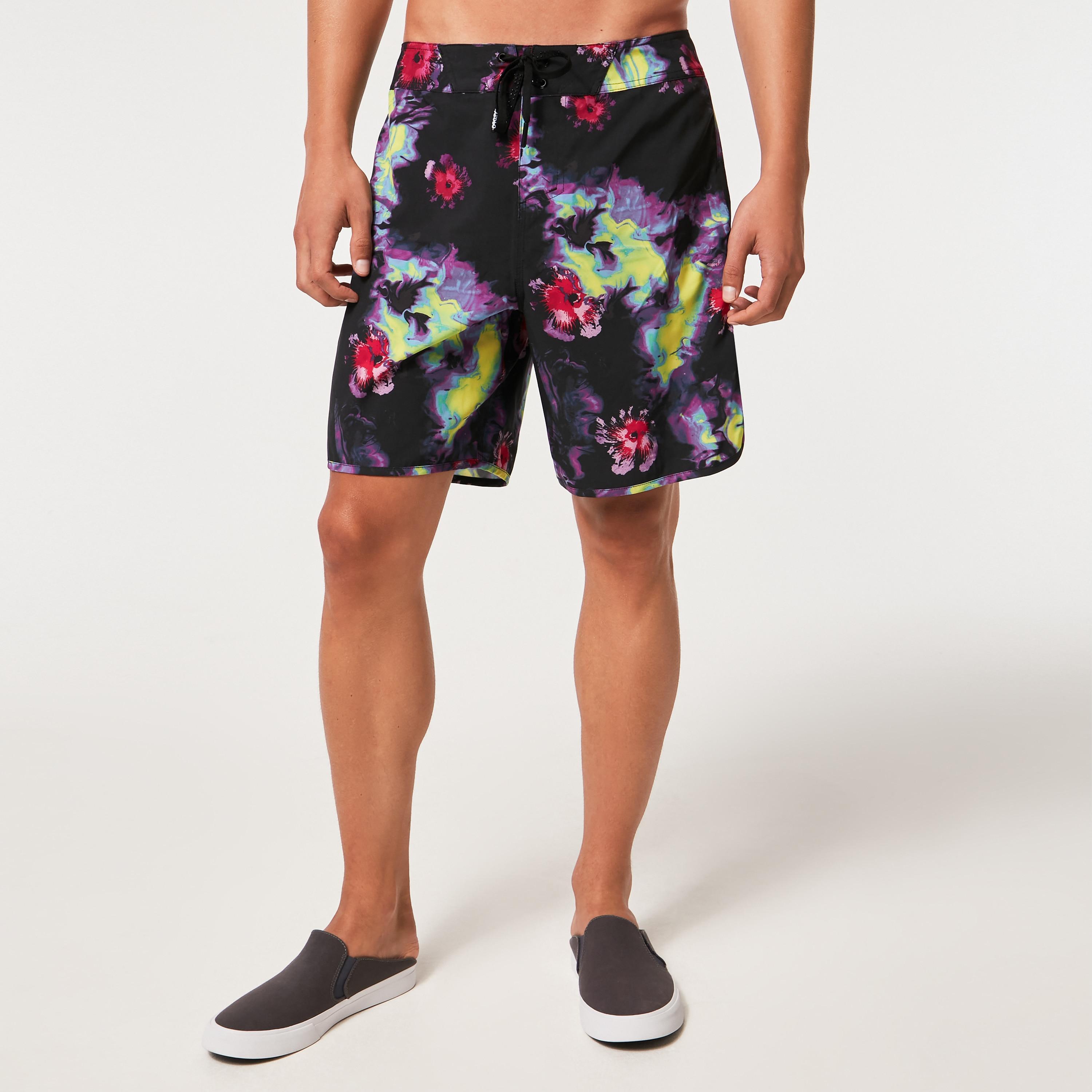 Oakley Floral Splash 19 Boardshorts (Acid Flower Print) Men's Swimwear Product Image