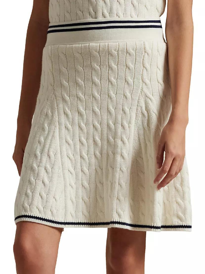 Cotton-Blend Sweater Skirt Product Image