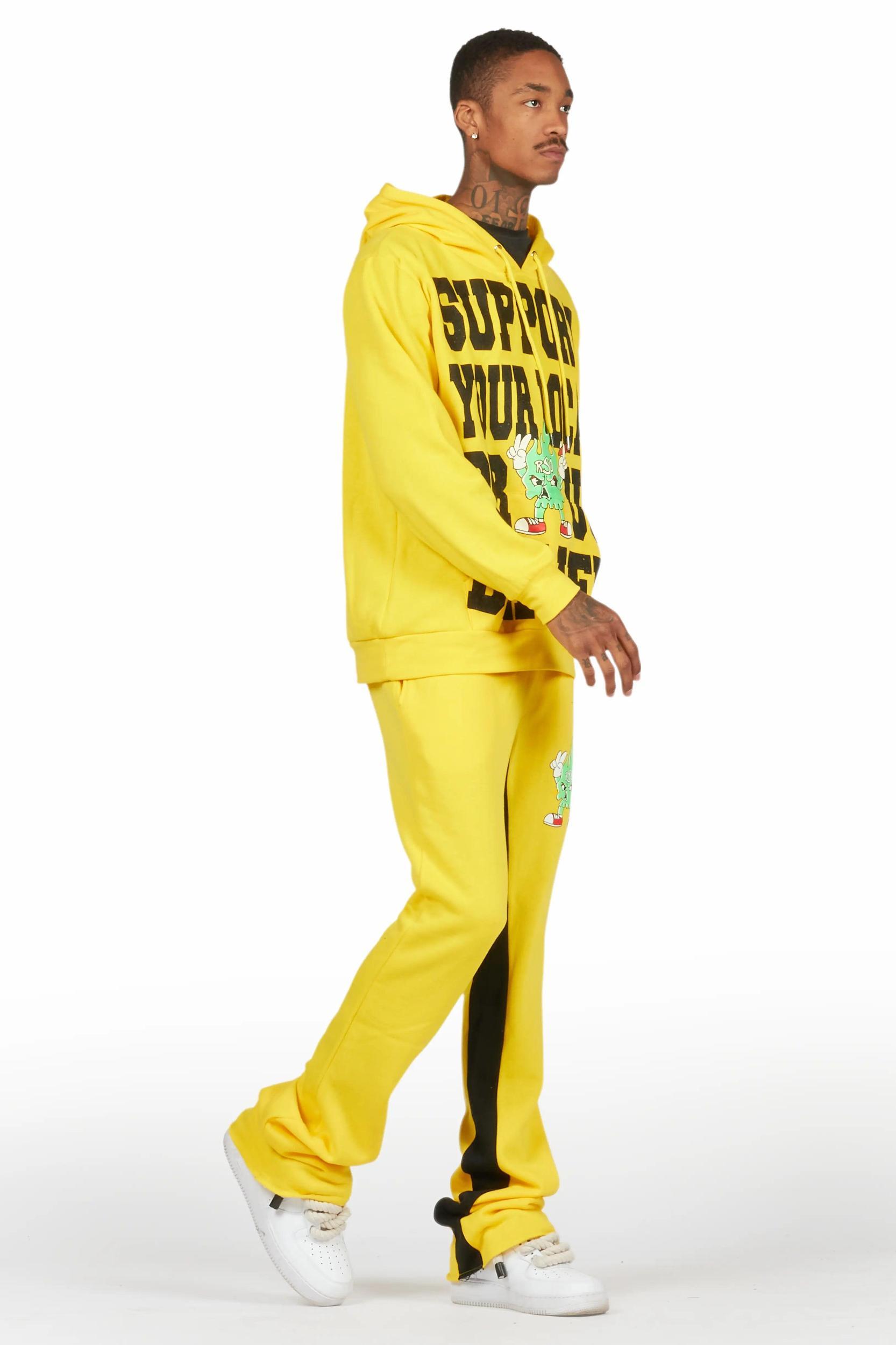 Tarl Yellow Hoodie/Baggy Track Pant Set Male Product Image