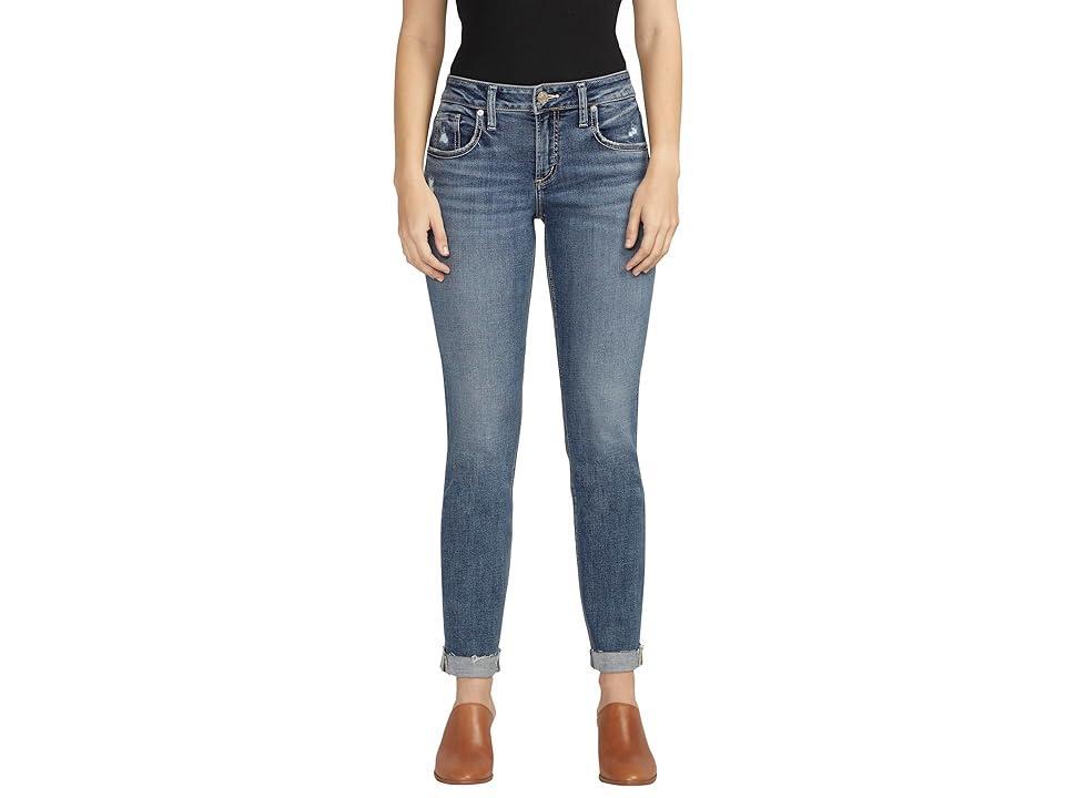 Silver Jeans Co. Mid Rise Cuffed Ankle Slim Jeans Product Image