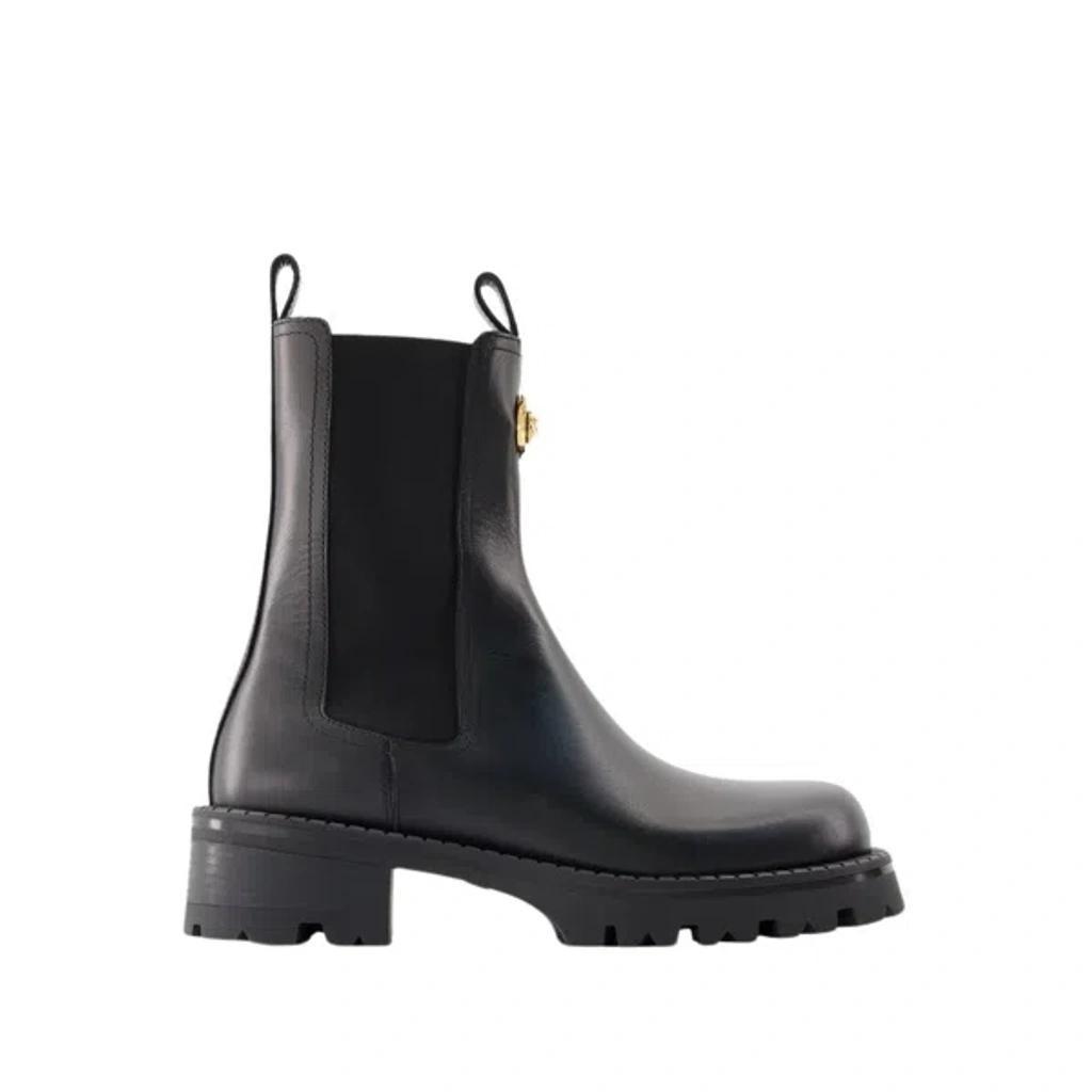 VERSACE Booties Ankle Boots -  - Leather - Black Product Image