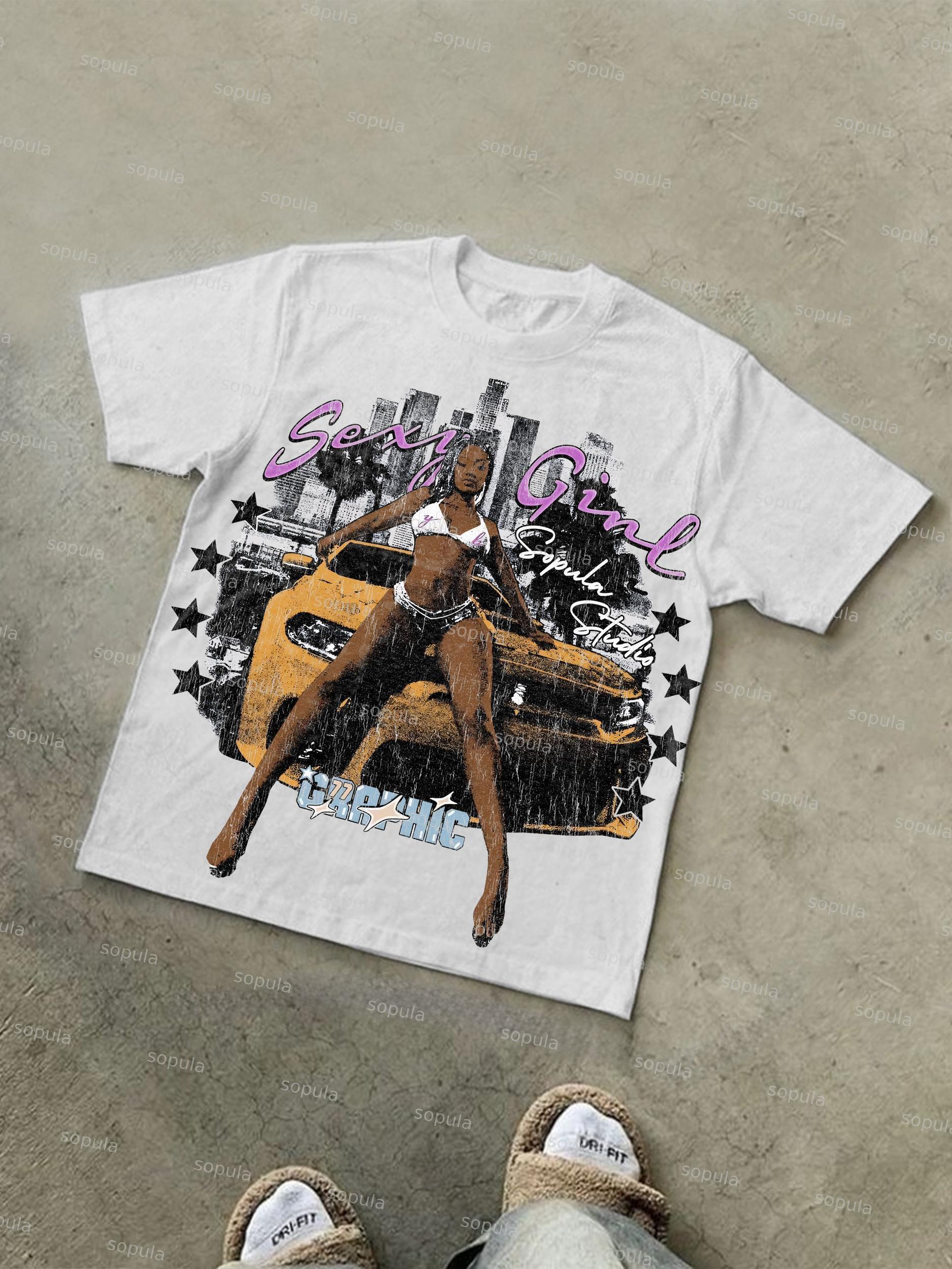 Sopula Abstract Mask Graphic Print Cotton T-shirt Product Image