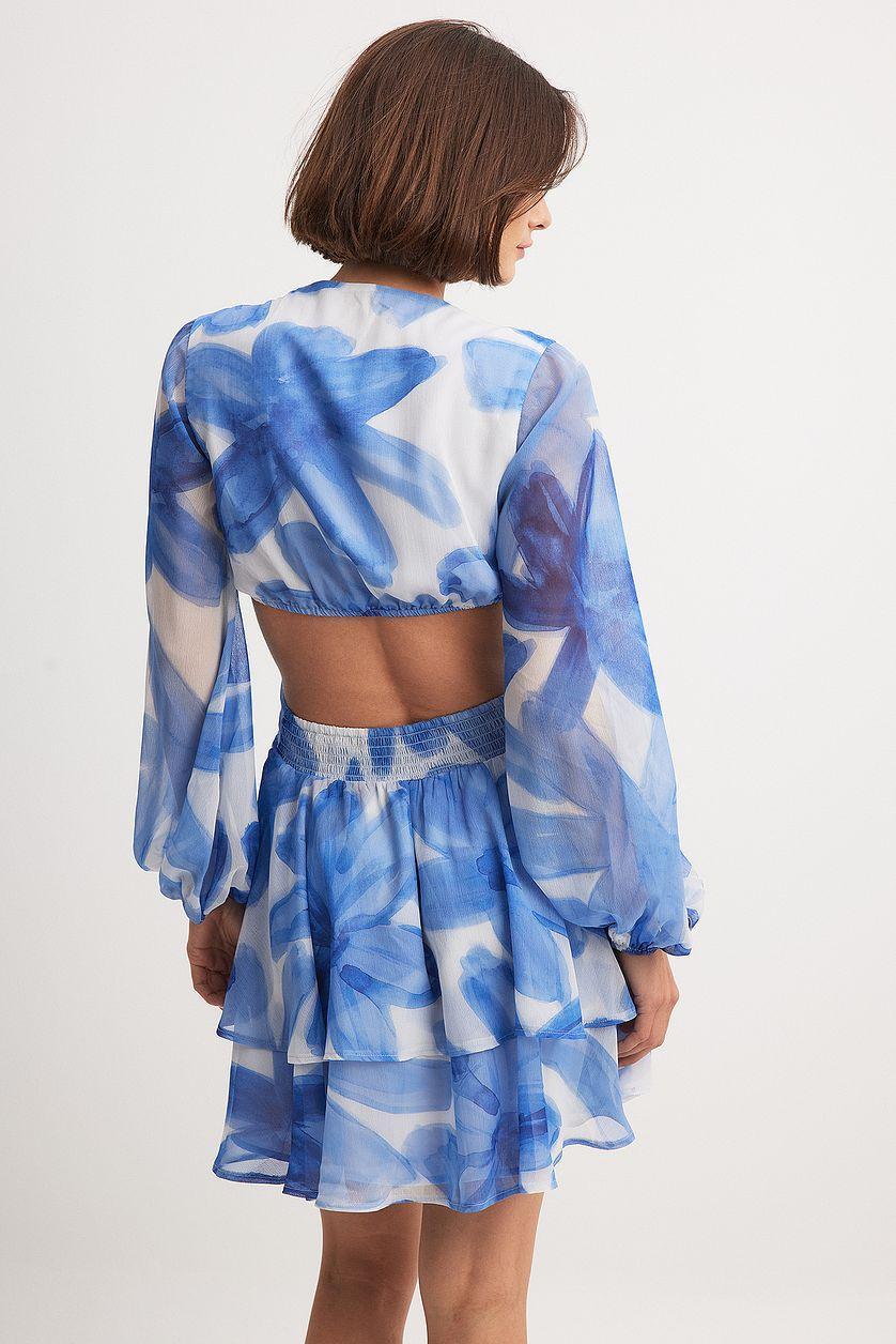 Twist Front Flounce Mini Dress Product Image