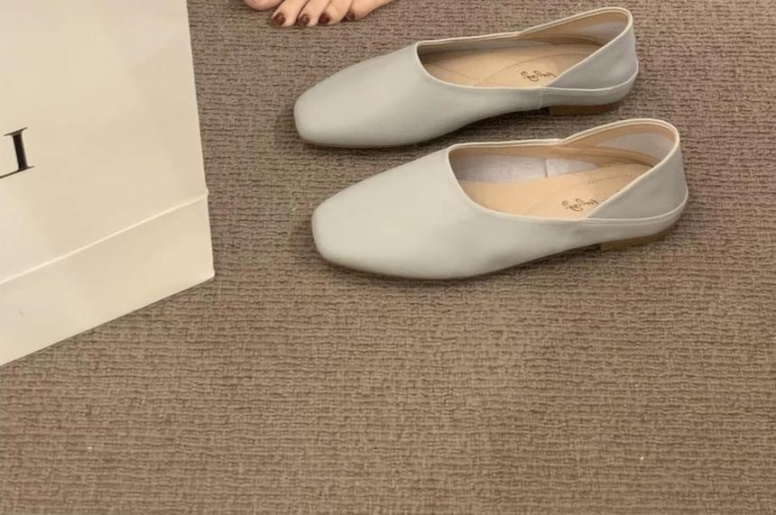 Faux Leather Plain Slip-Ons Product Image