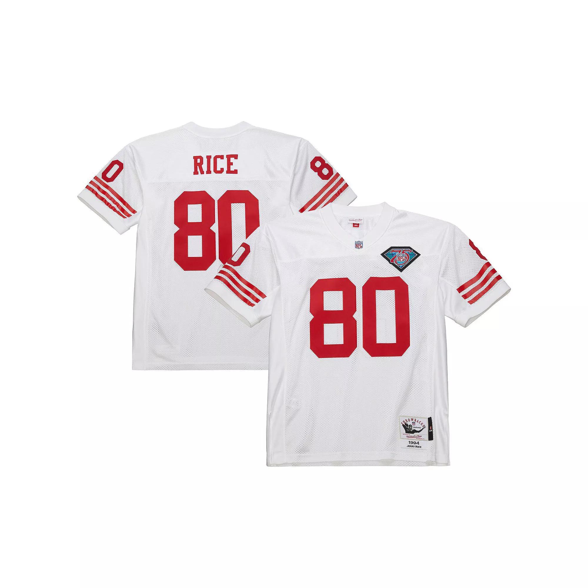 Men's Mitchell & Ness Jerry Rice White San Francisco 49ers 1994 Authentic Throwback Retired Player Jersey, Size: 60 Product Image